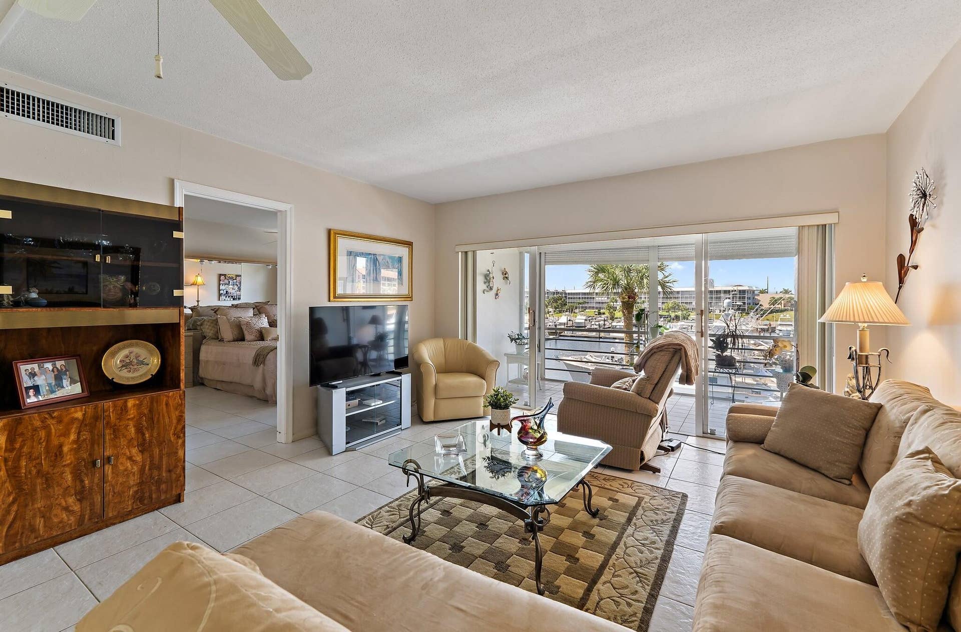 29 Yacht Club Drive, #302-D, North Palm Beach, FL 33408 Living Room - Patio