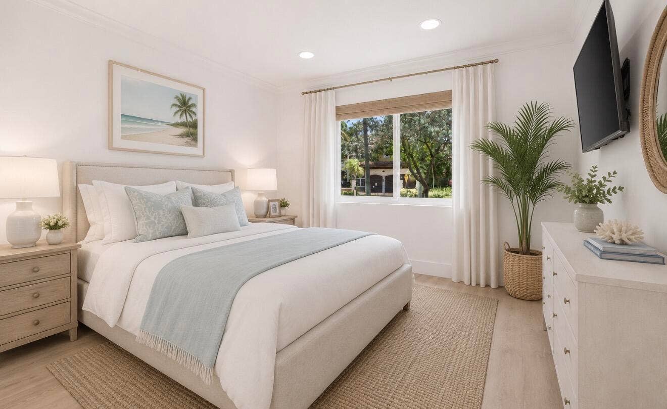 Virtually Staged front guest room