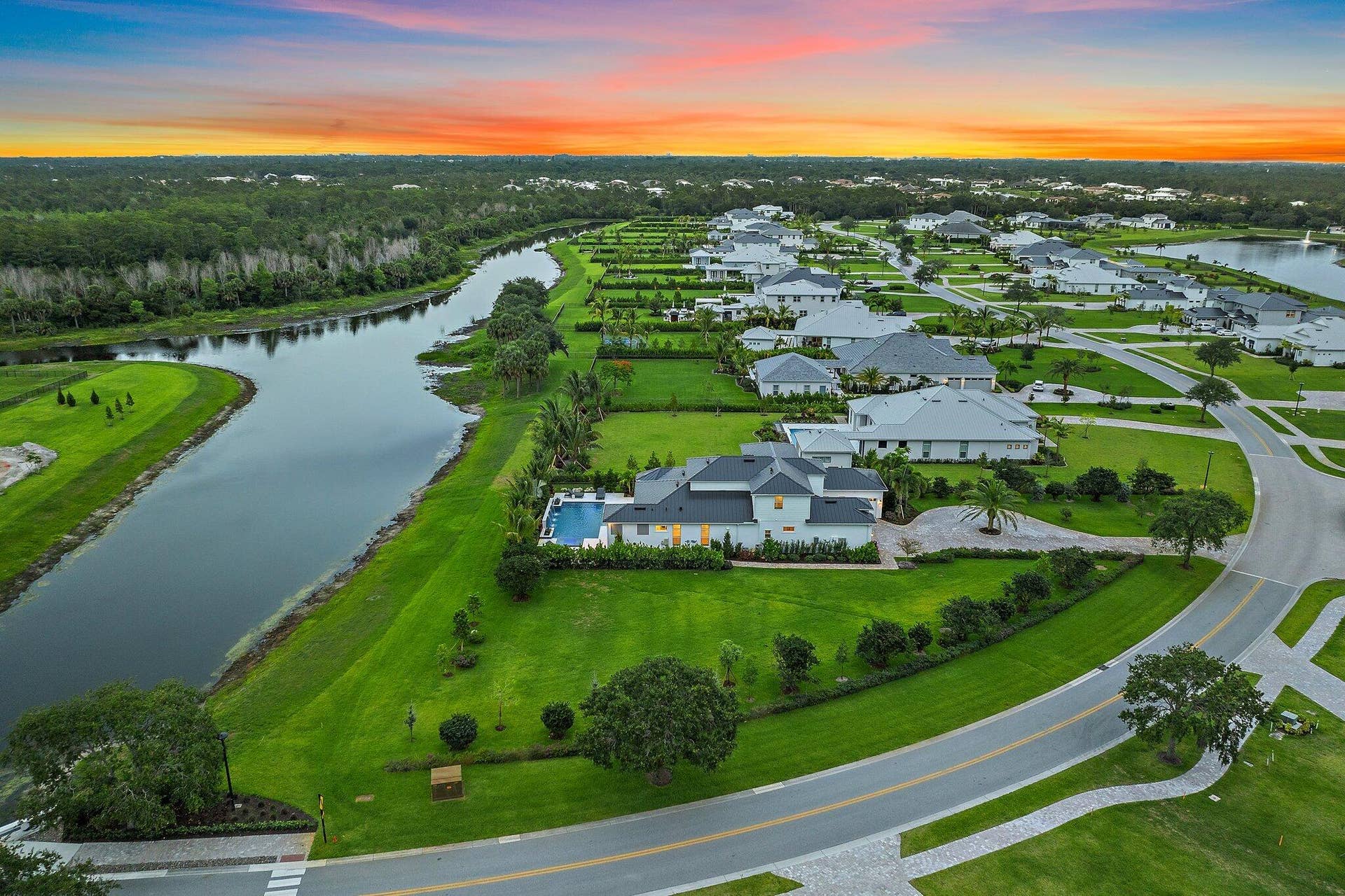 20049 SE Bridgewater Drive, Jupiter, FL 33458 Aerial of Side Yard
