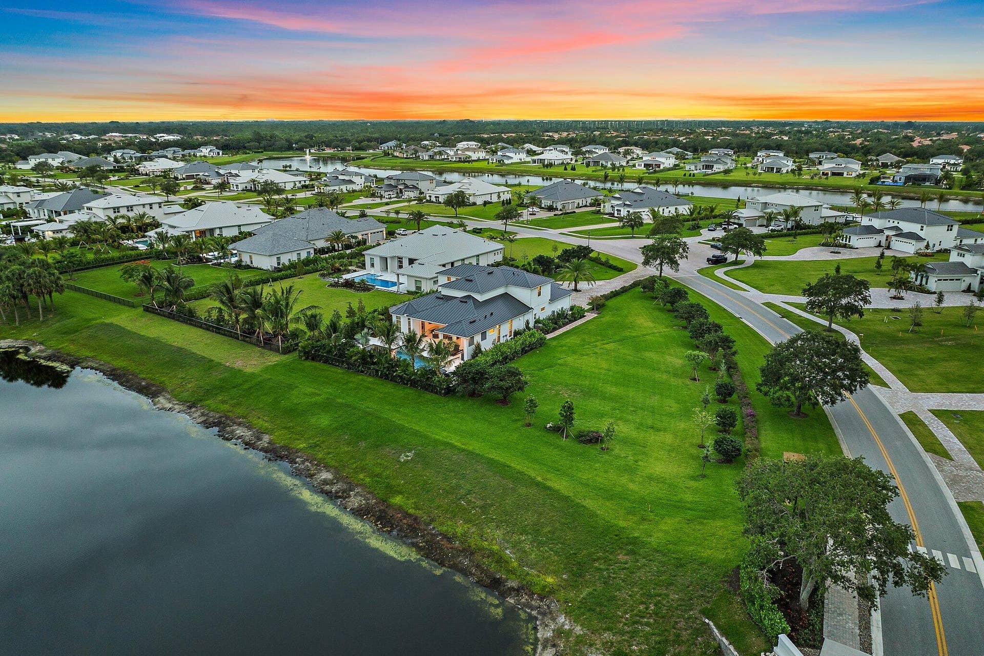20049 SE Bridgewater Drive, Jupiter, FL 33458 Aerial of Side Yard