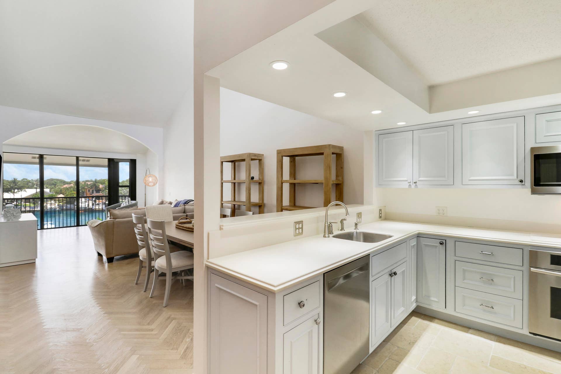 Kitchen, Dining, and Living Room