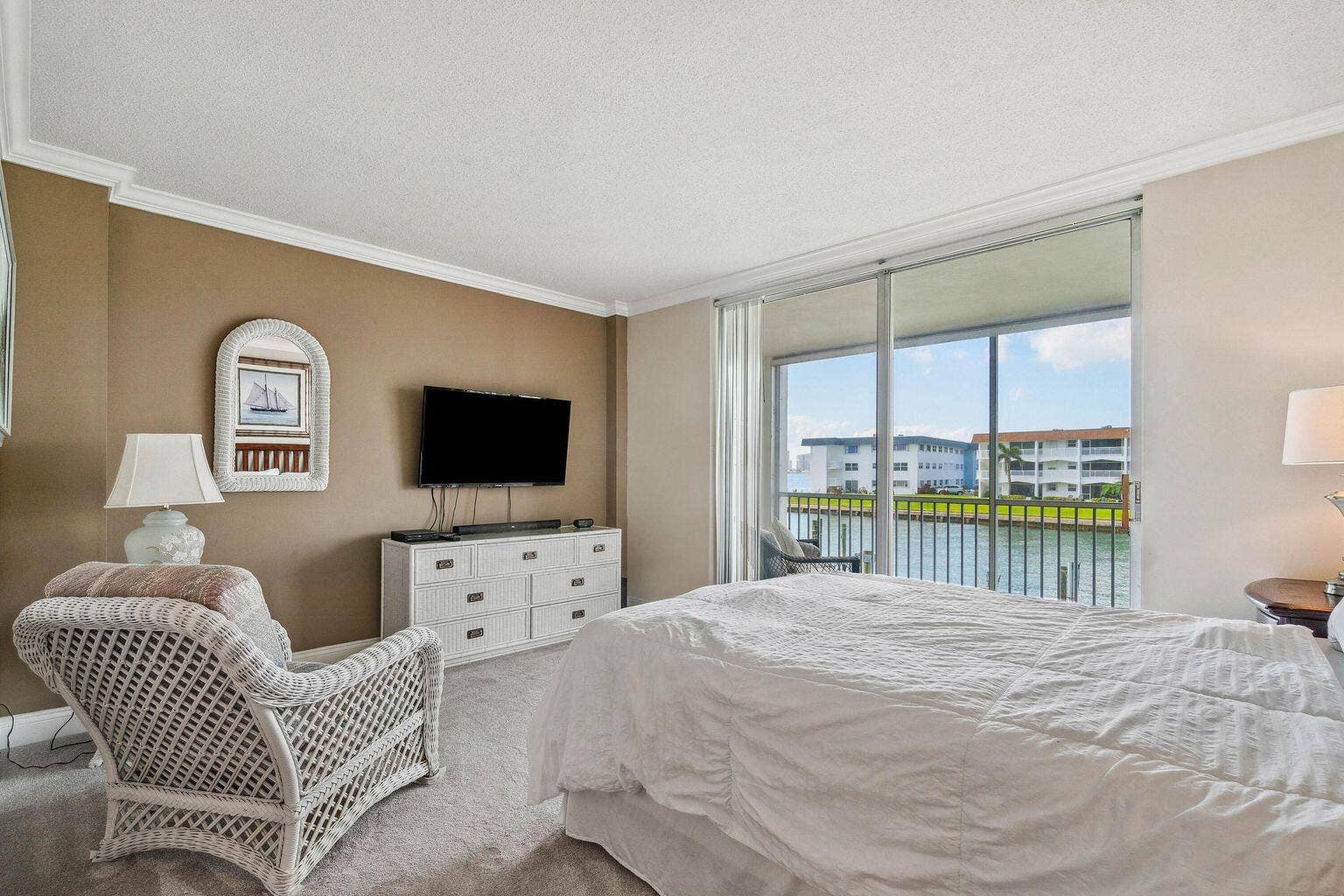 100 Paradise Harbour Boulevard, #208, North Palm Beach, FL 33408 Beautiful water views from the bedroom
