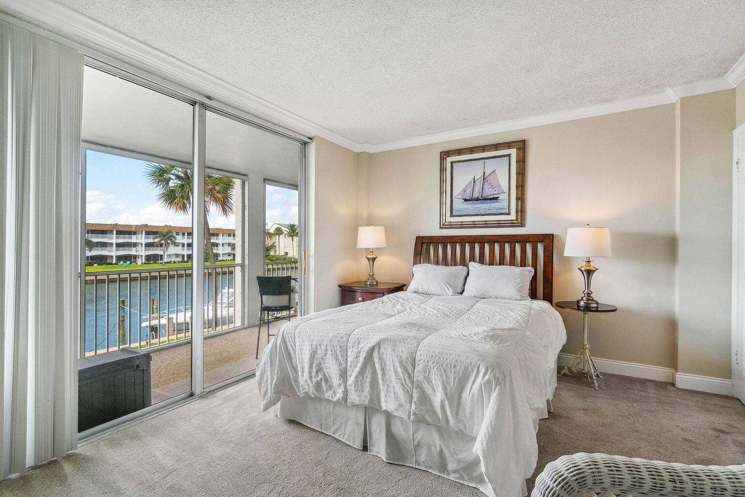 100 Paradise Harbour Boulevard, #208, North Palm Beach, FL 33408 Beautiful water views from the bedroom