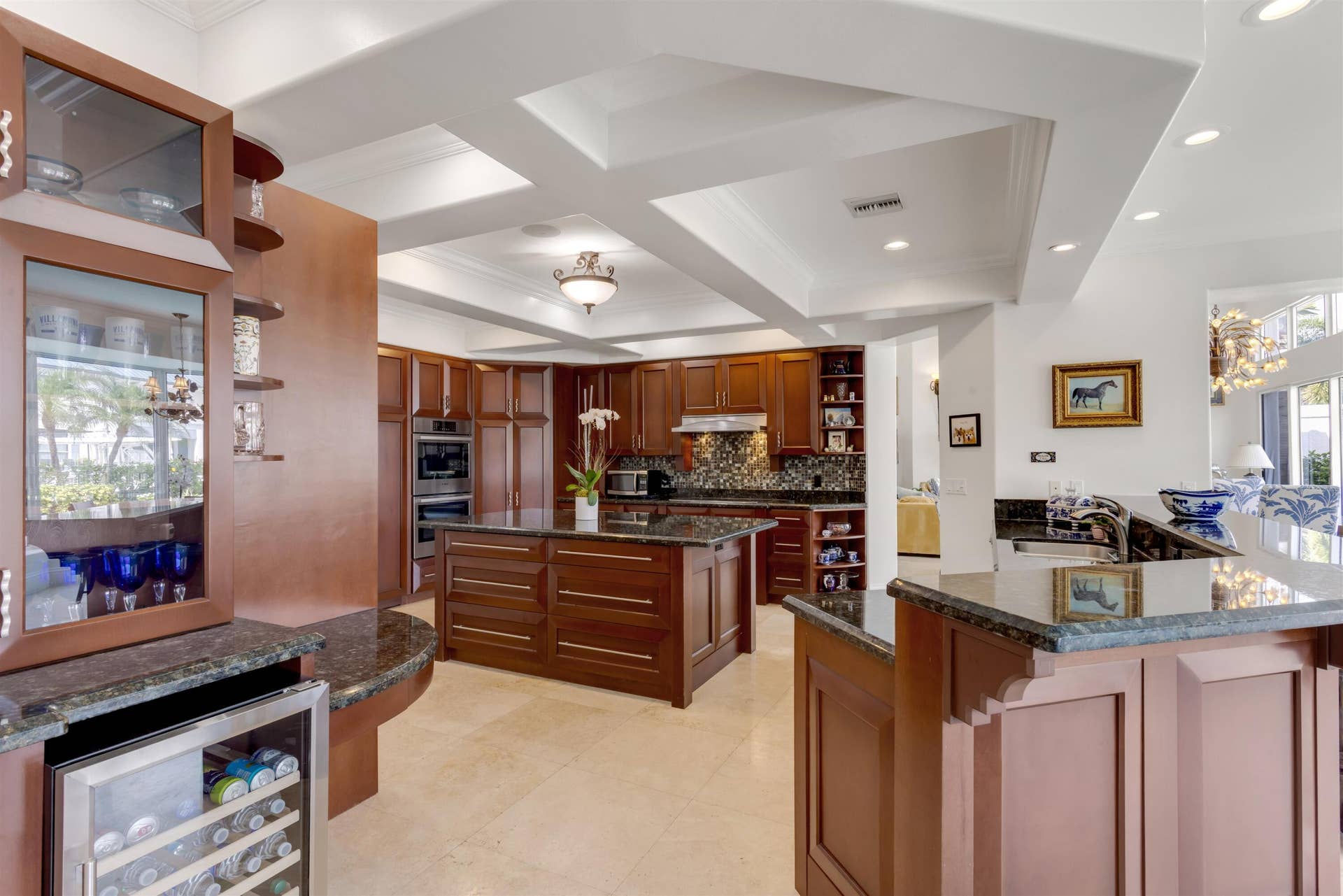 expansive with separate wet bar area
