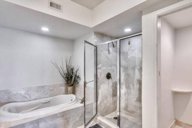 separate shower/tub
