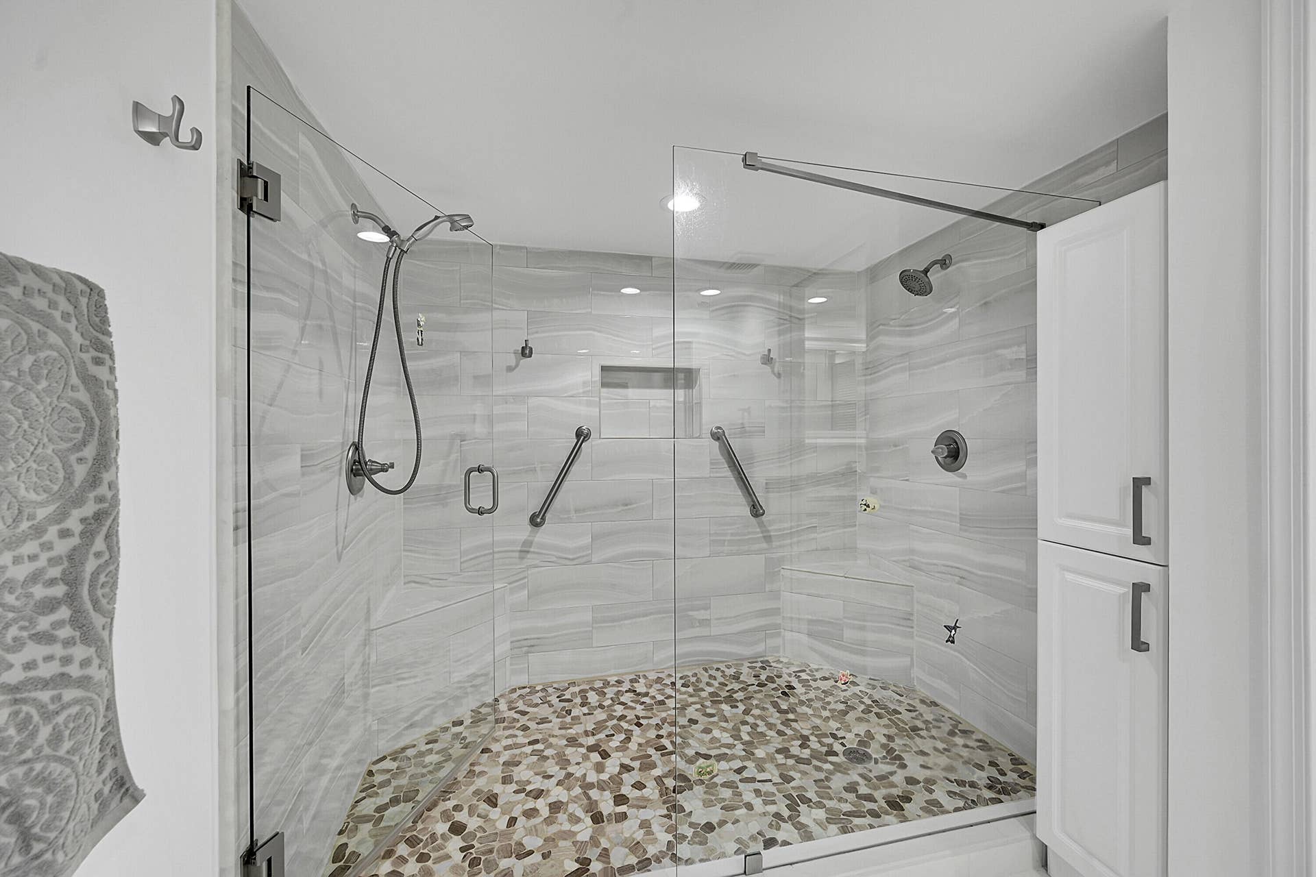 9165 SW 14th Street, #1304, Boca Raton, FL 33428 Oversized with Double Heads and frameless shower doors