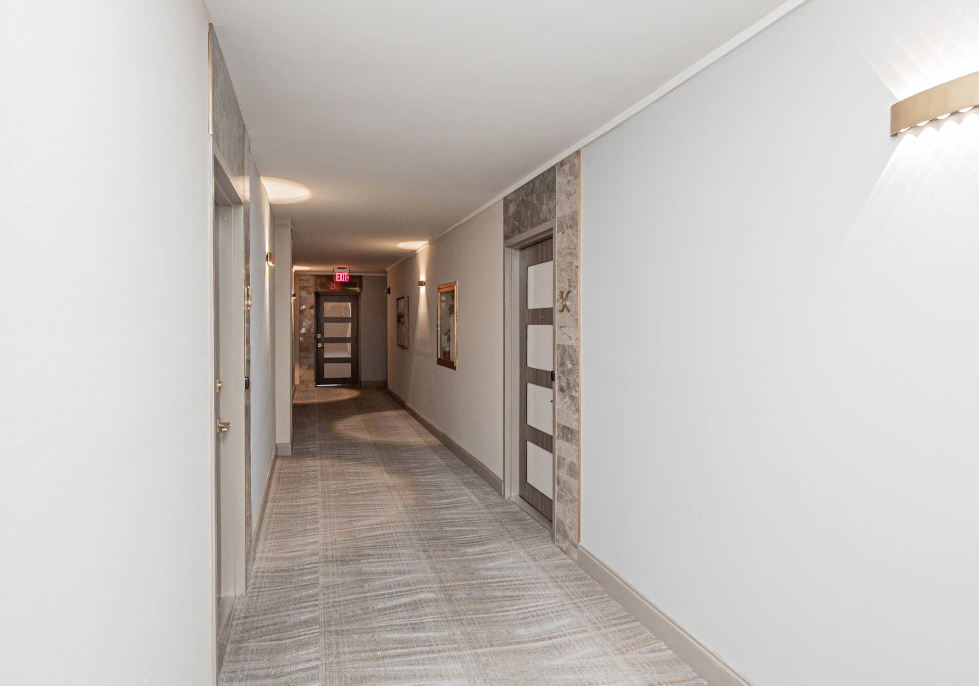 The interior halls are lovely and each residence entry is simply stunning - done professionally and it shows