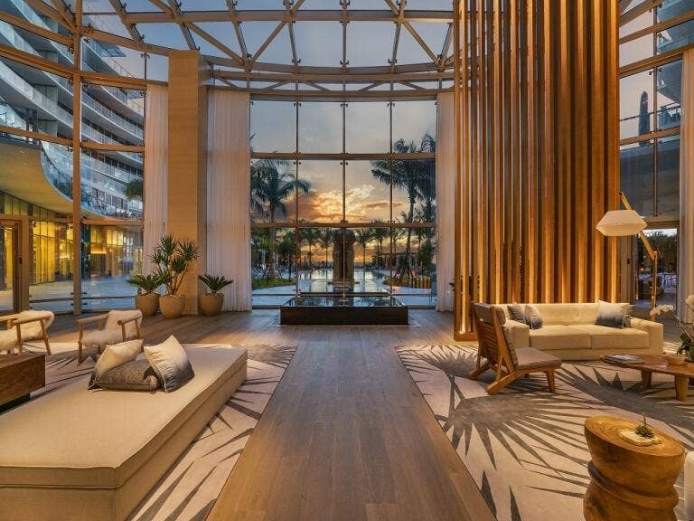 2200 N Ocean Boulevard, #N201, Fort Lauderdale, FL 33305 Auberge Lobby Golden Hour