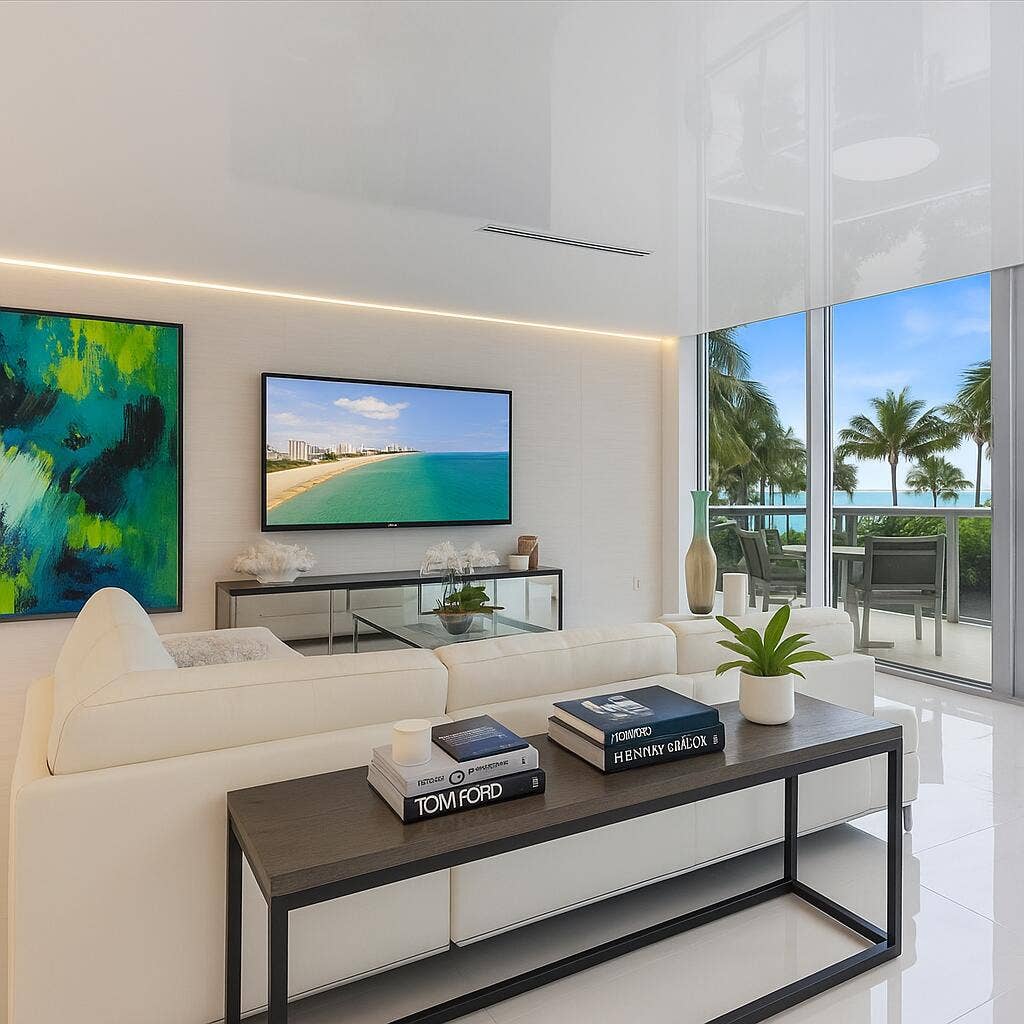 2200 N Ocean Boulevard, #N201, Fort Lauderdale, FL 33305 Living Room Views