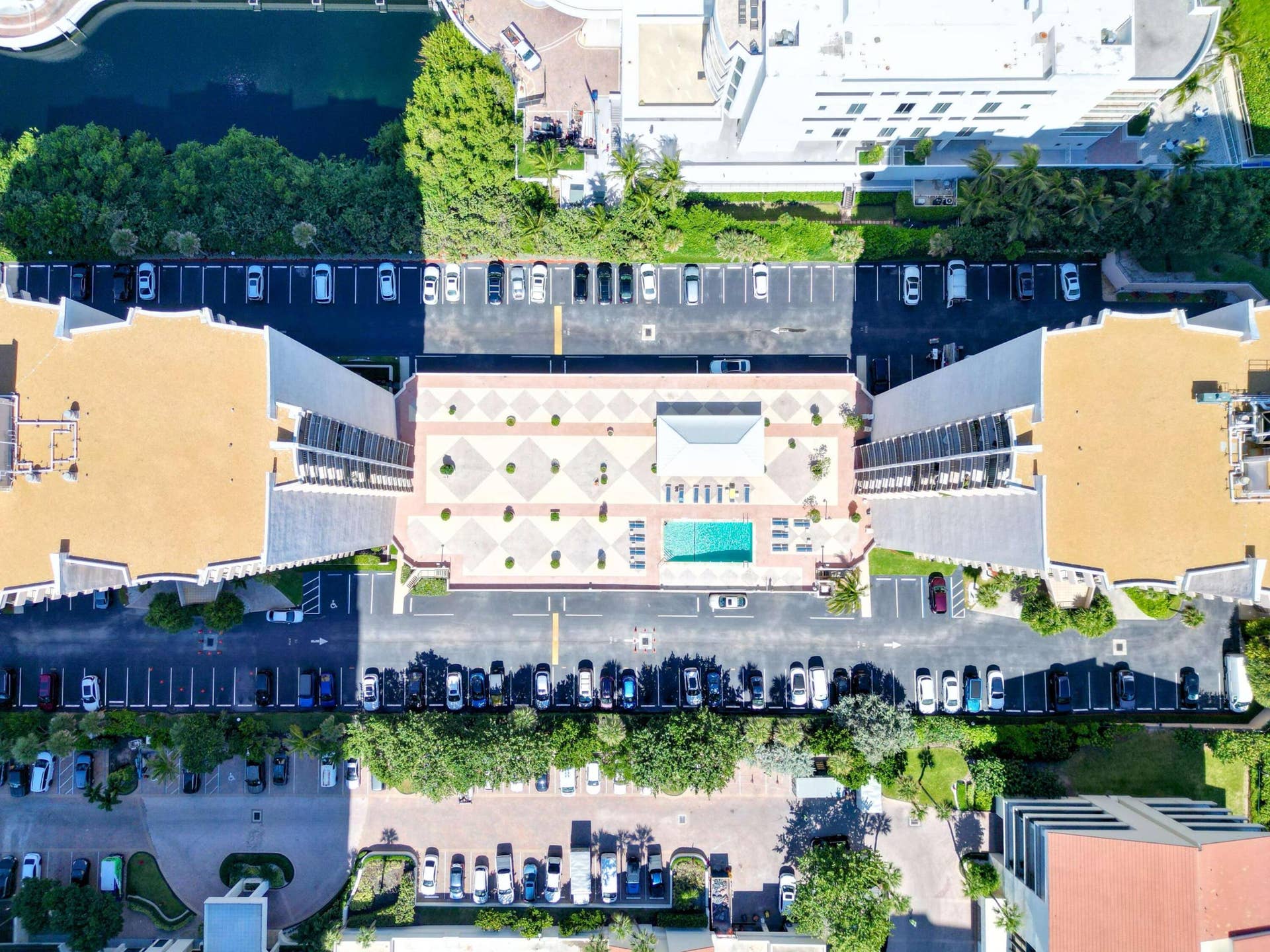 4200 N Ocean Drive, #2-301, Singer Island, FL 33404 Drone Above Pool Terrace
