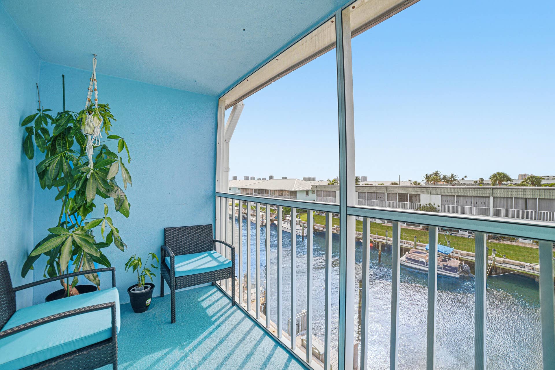 112 Doolen Court, #302, North Palm Beach, FL 33408 Screened In Balcony w/Water View