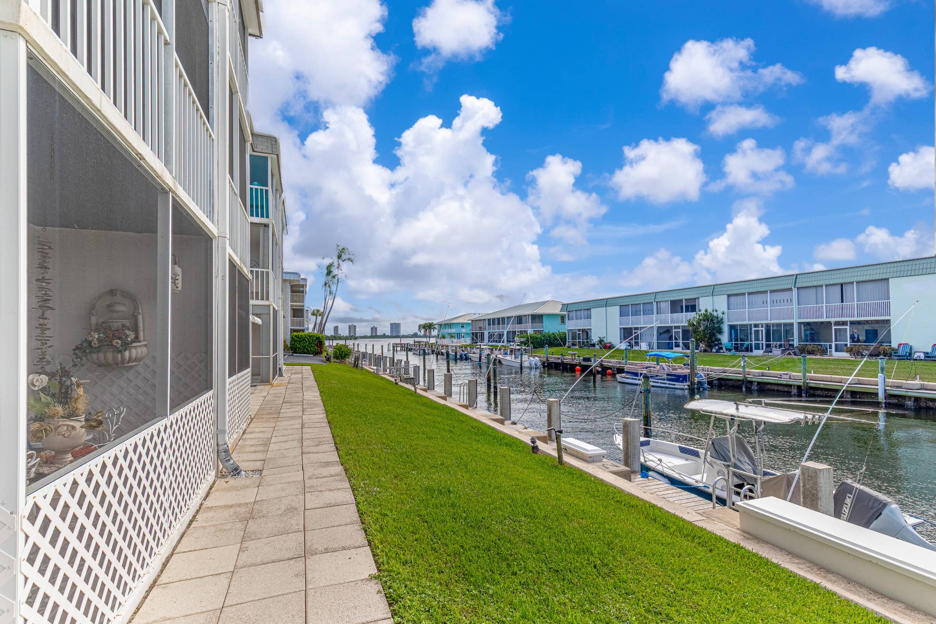 112 Doolen Court, #302, North Palm Beach, FL 33408 Back of Unit on Canal