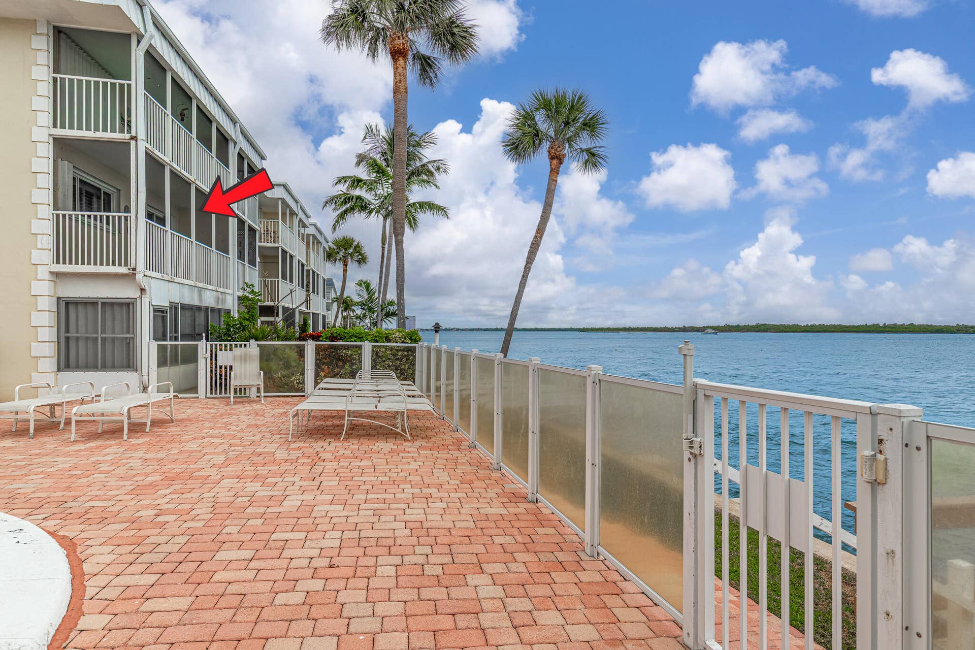 101 Doolen Court, #201, North Palm Beach, FL 33408 Outside Balcony & View of Intracoastal