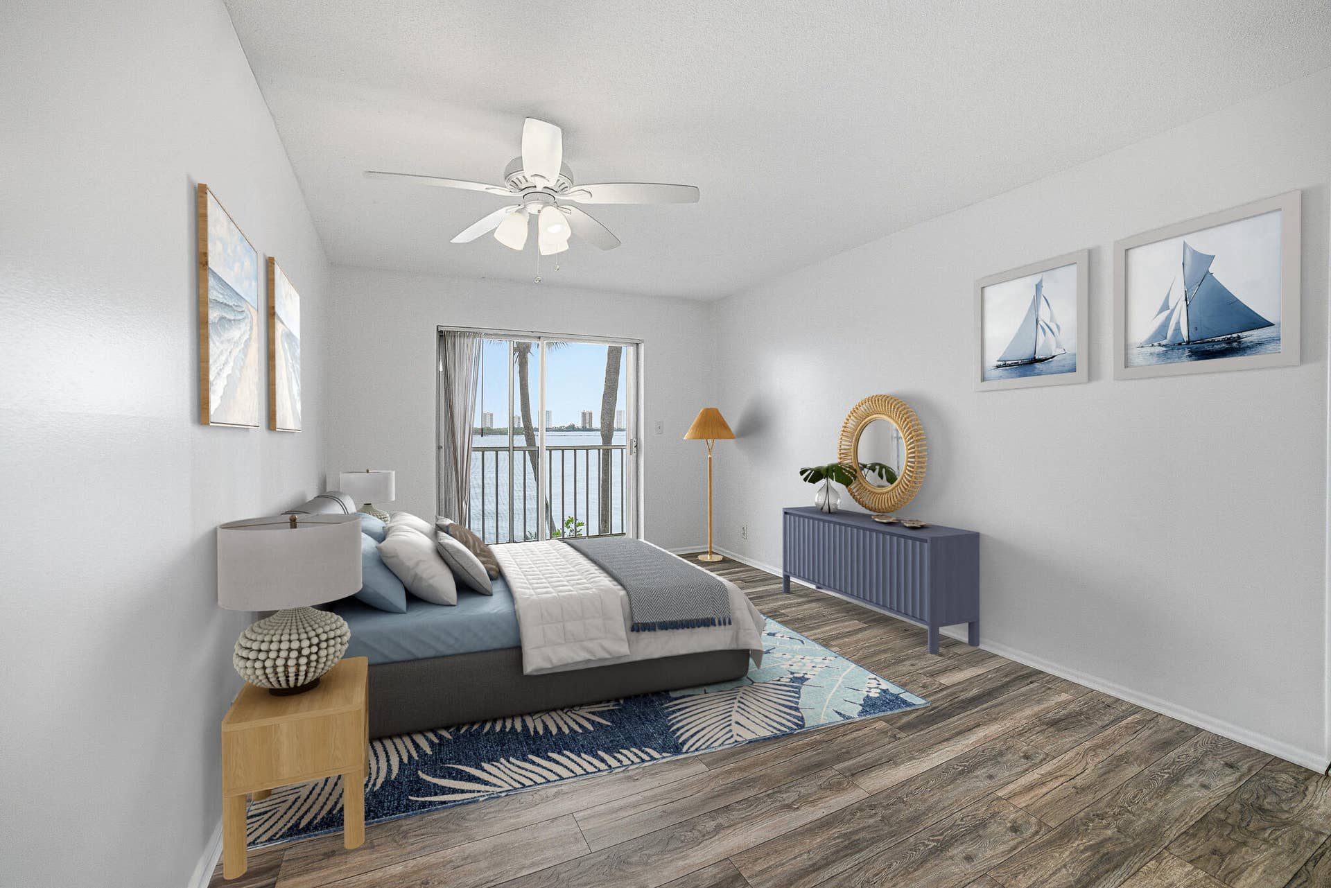 101 Doolen Court, #201, North Palm Beach, FL 33408 Virtually Staged Master Bedroom
