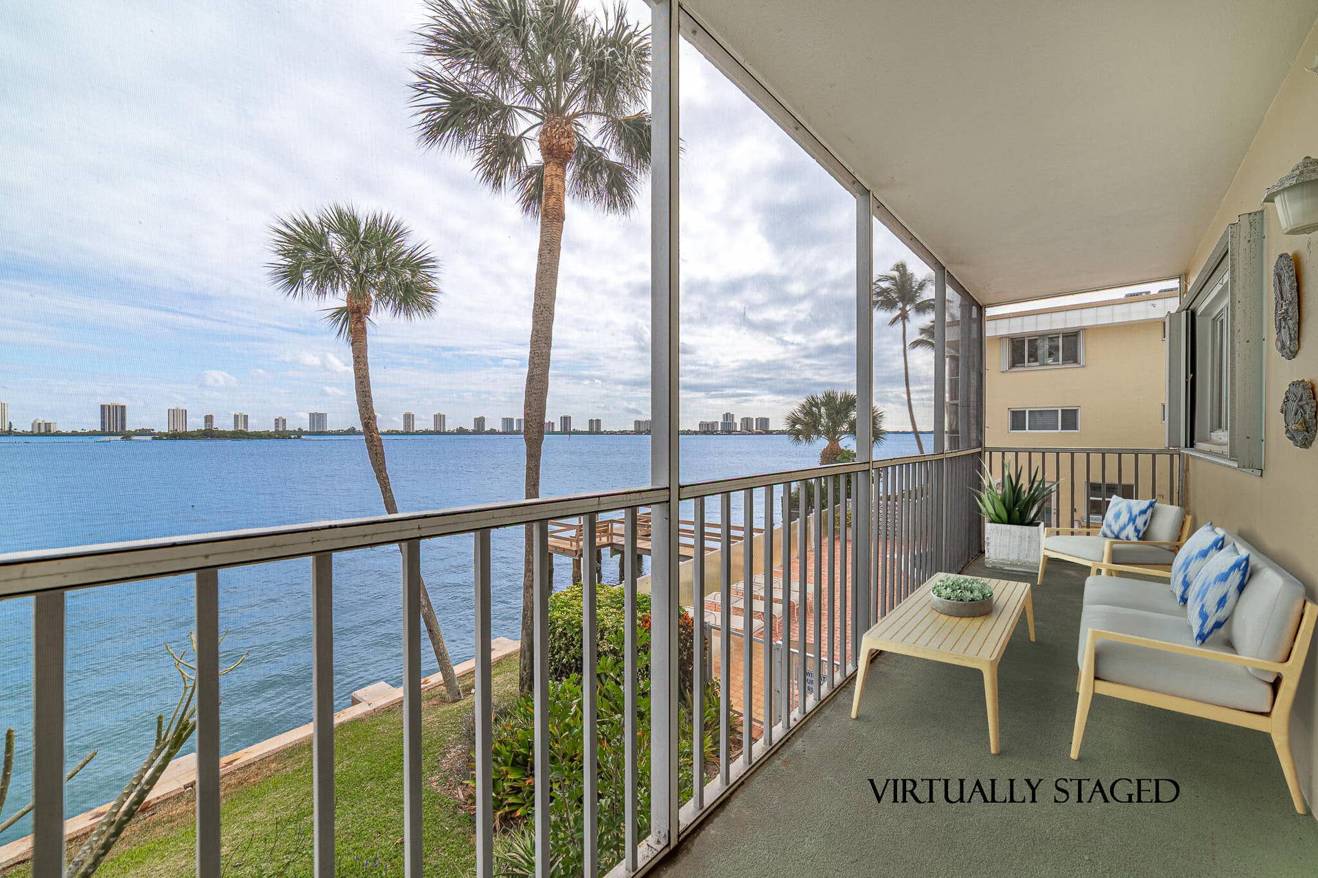 101 Doolen Court, #201, North Palm Beach, FL 33408 Balcony Virtually Staged