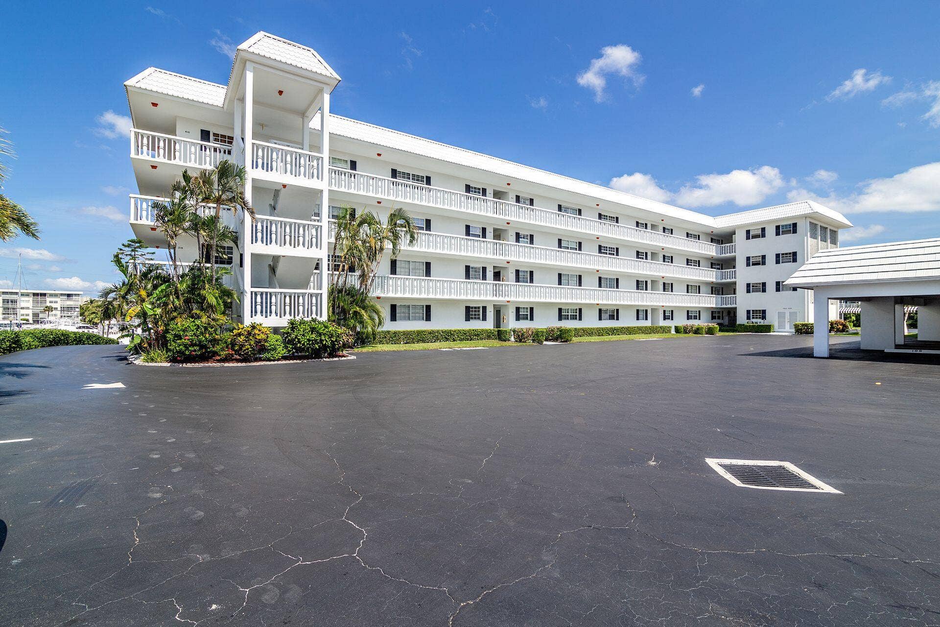 907 Marina Drive, #402, North Palm Beach, FL 33408 back view of Harbour Towers