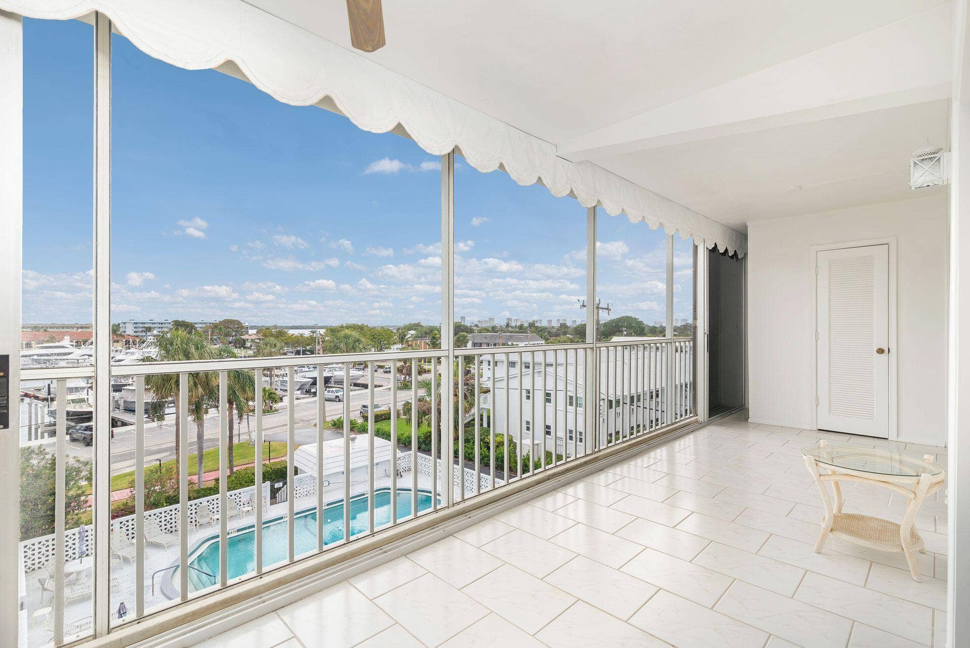907 Marina Drive, #402, North Palm Beach, FL 33408 Maina & intracoastal views from entire patio from living rm & master bedroom