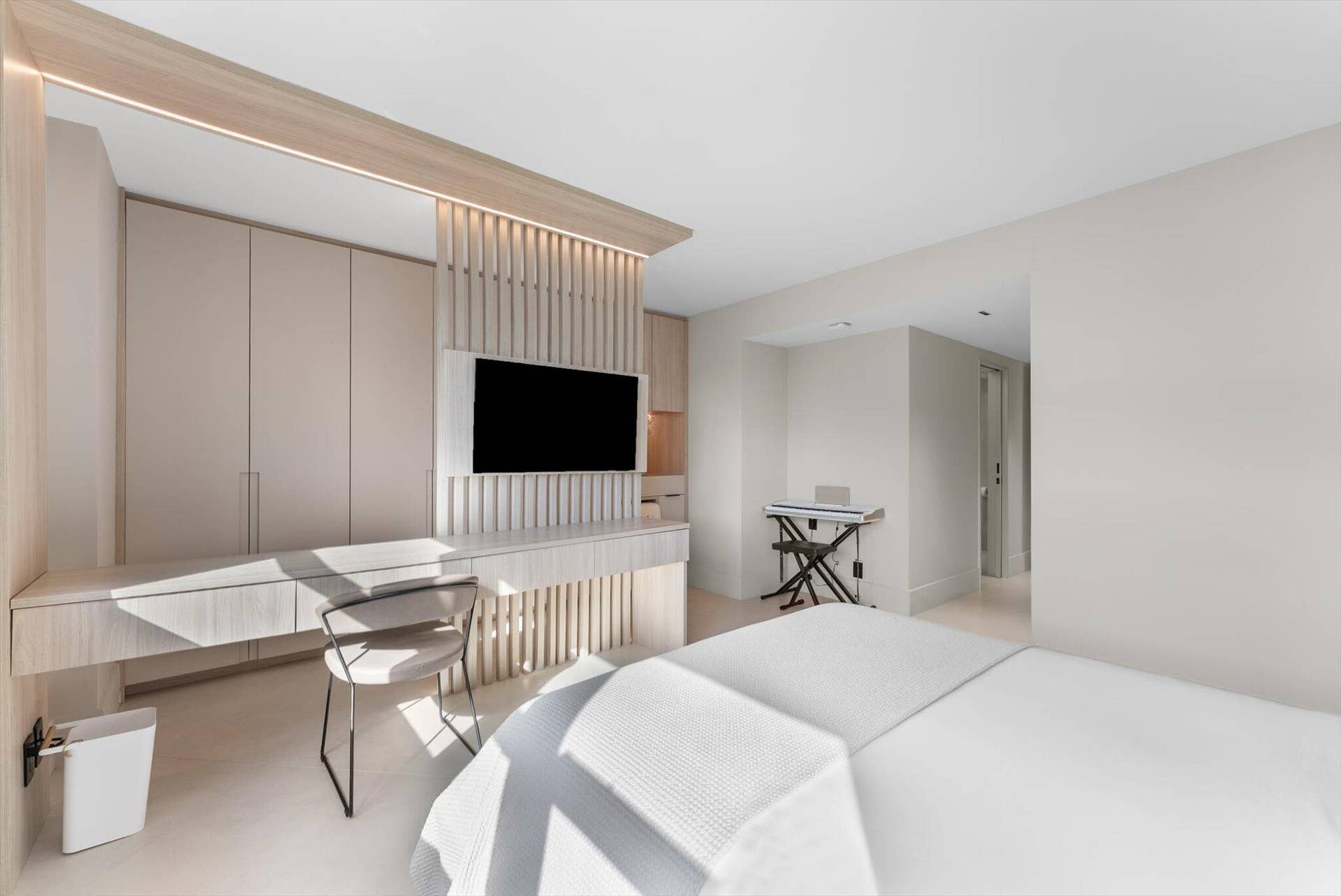 Guest Suite with En-Suite Bathroom and Custom Wood Design and Features