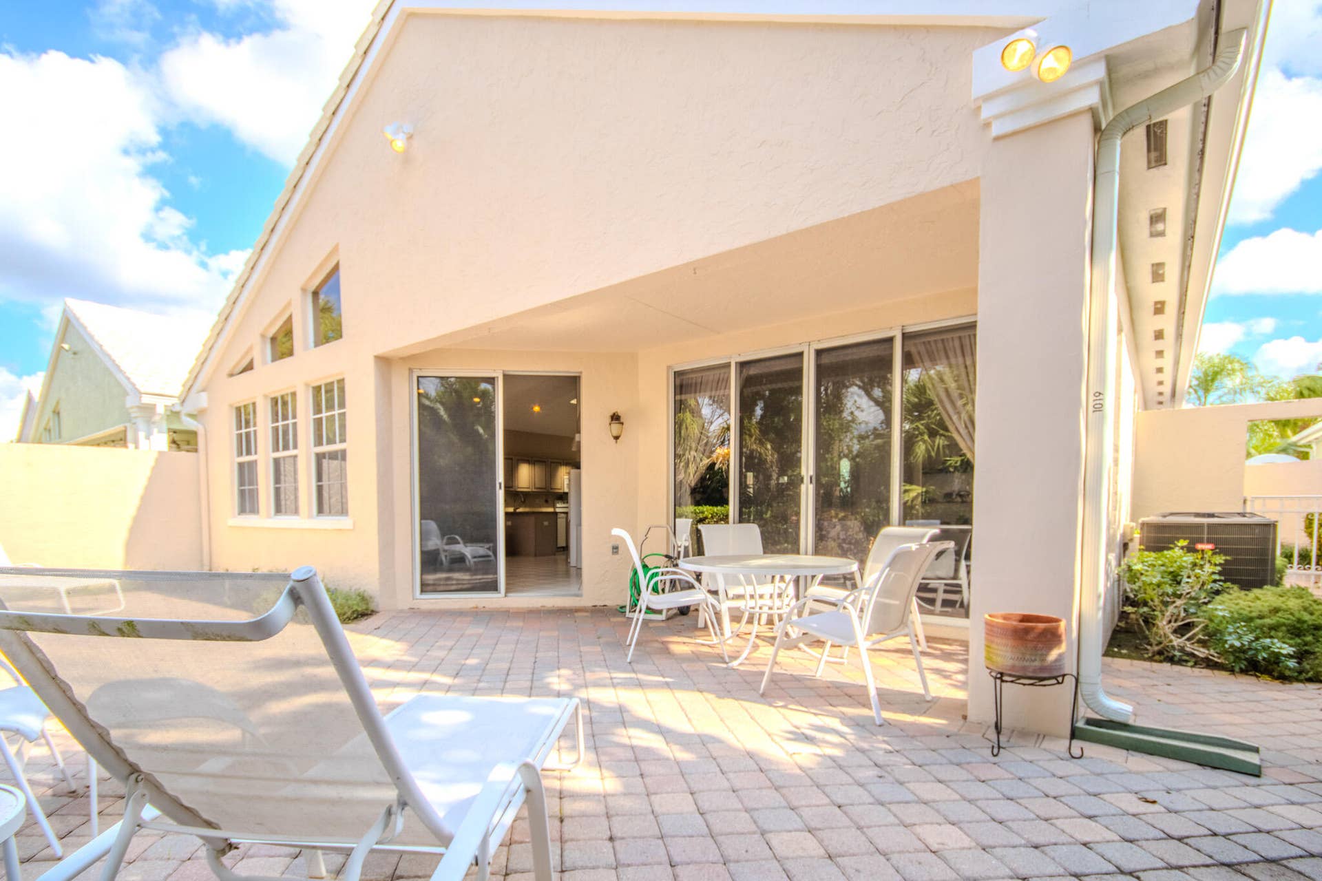 Expansive paver patio