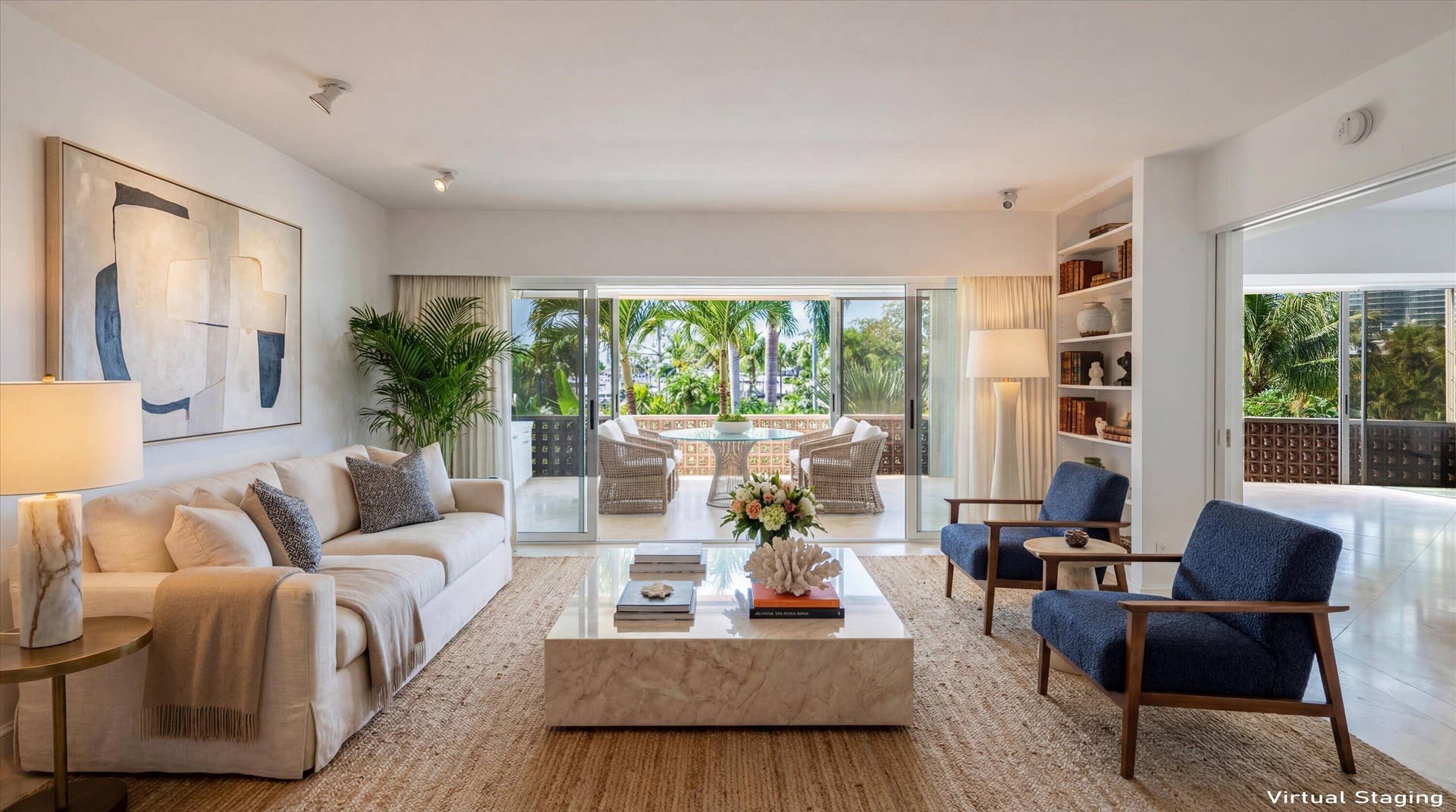369 S Lake Drive, #2e, Palm Beach, FL 33480 Virtually Staged Bedroom/Den