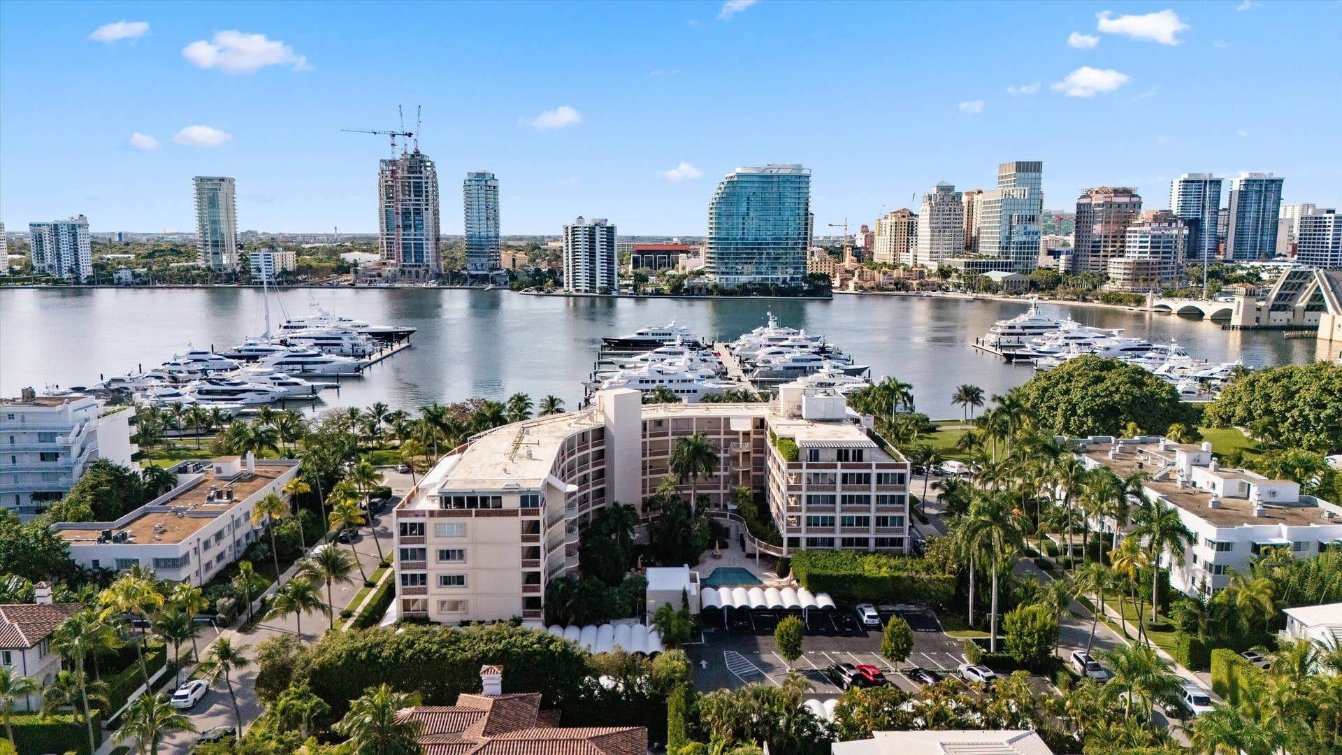 369 S Lake Drive, #2e, Palm Beach, FL 33480 Aerial West Facing