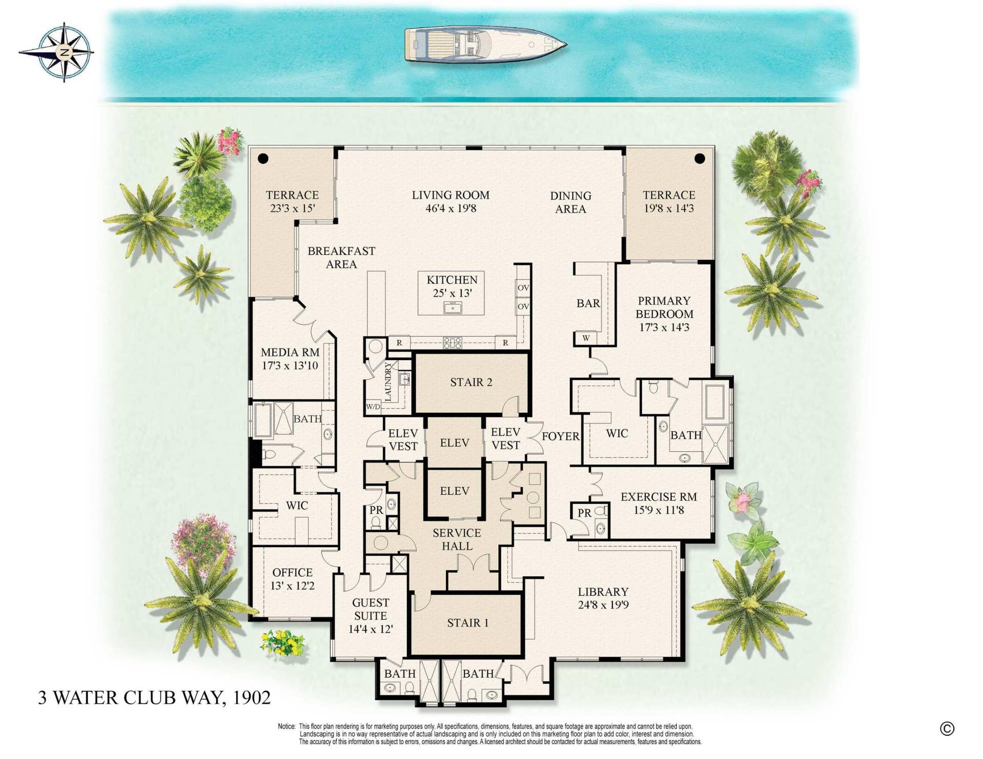 3 Water Club Way, #1902, North Palm Beach, FL 33408 Floor Plan (1)
