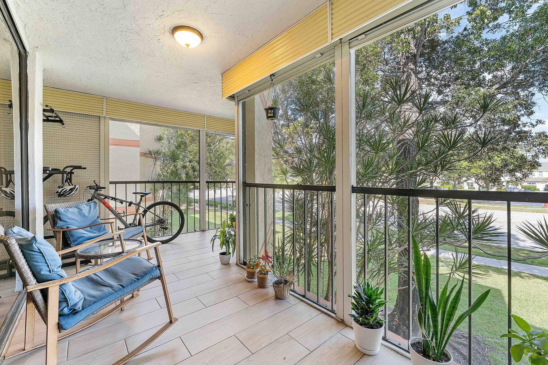 16475 Golf Club Road, #207, Weston, FL 33326 Balcony with updated floors