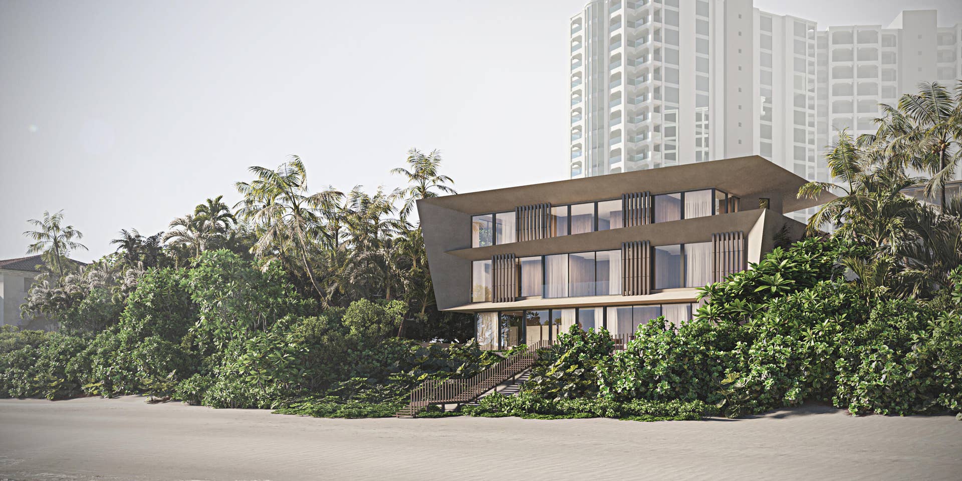 3805 S Ocean Boulevard, Highland Beach, FL 33487 oceanfront rendering