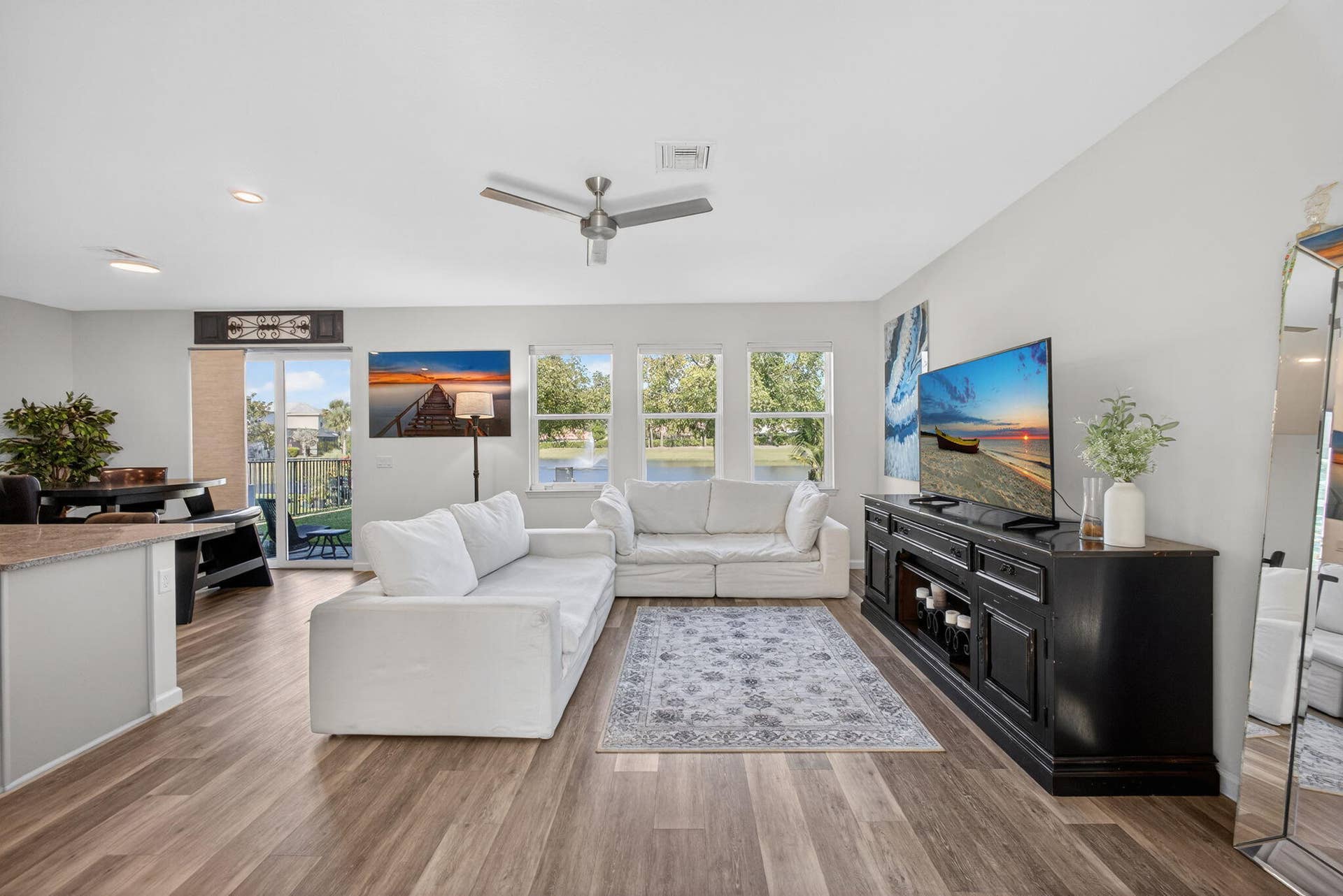 1822 Lake Cove Drive, Lake Worth, FL 33460 living room with lovely lake view