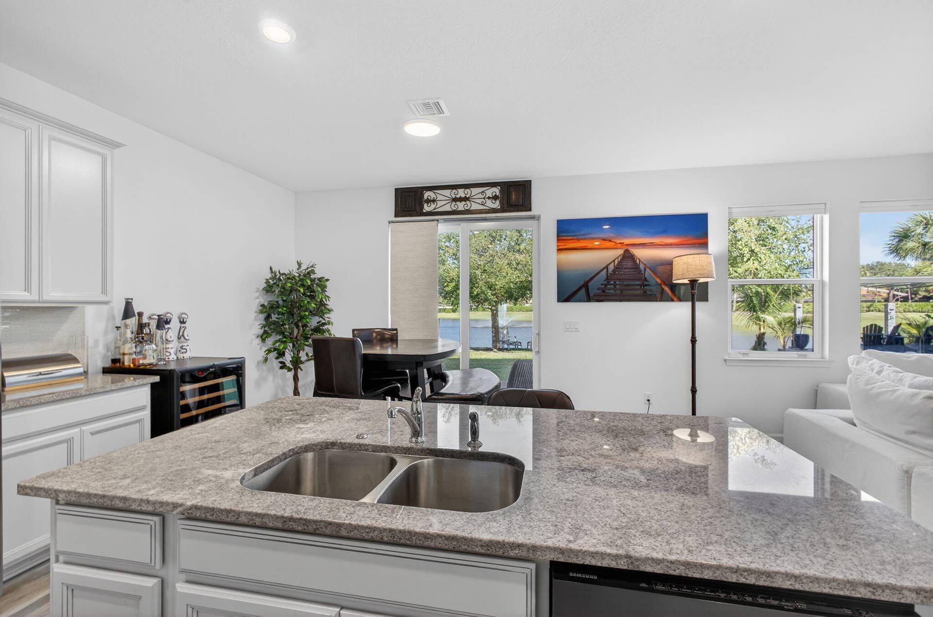 1822 Lake Cove Drive, Lake Worth, FL 33460 kitchen with view