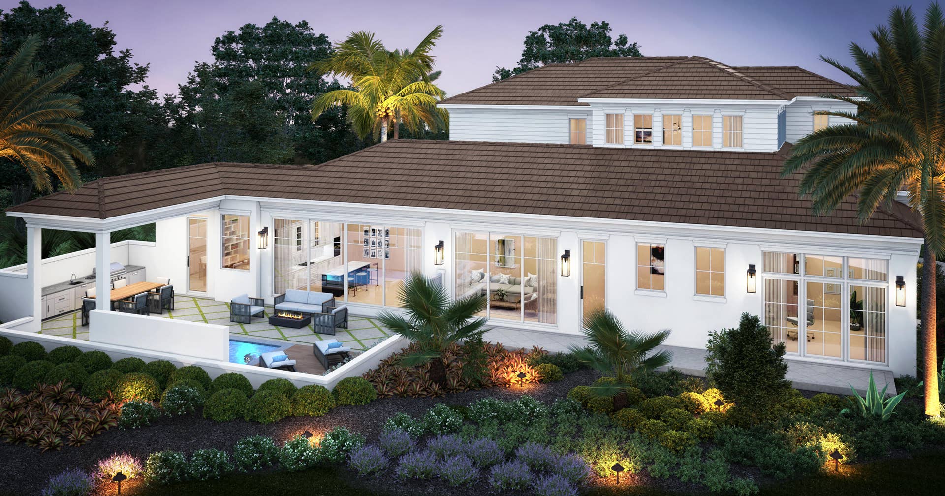 187 Birkdale Lane, Jupiter, FL 33458 Rear Elevation