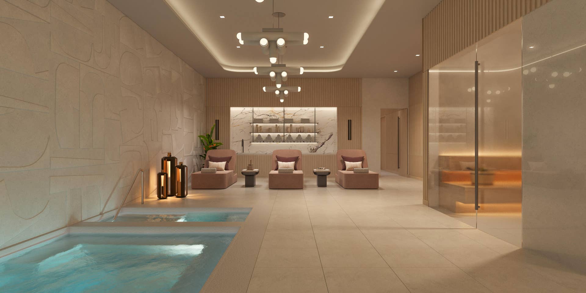 1355 S Flagler Drive, #South Tower Duplex Ph, West Palm Beach, FL 33401 Spa Rendering