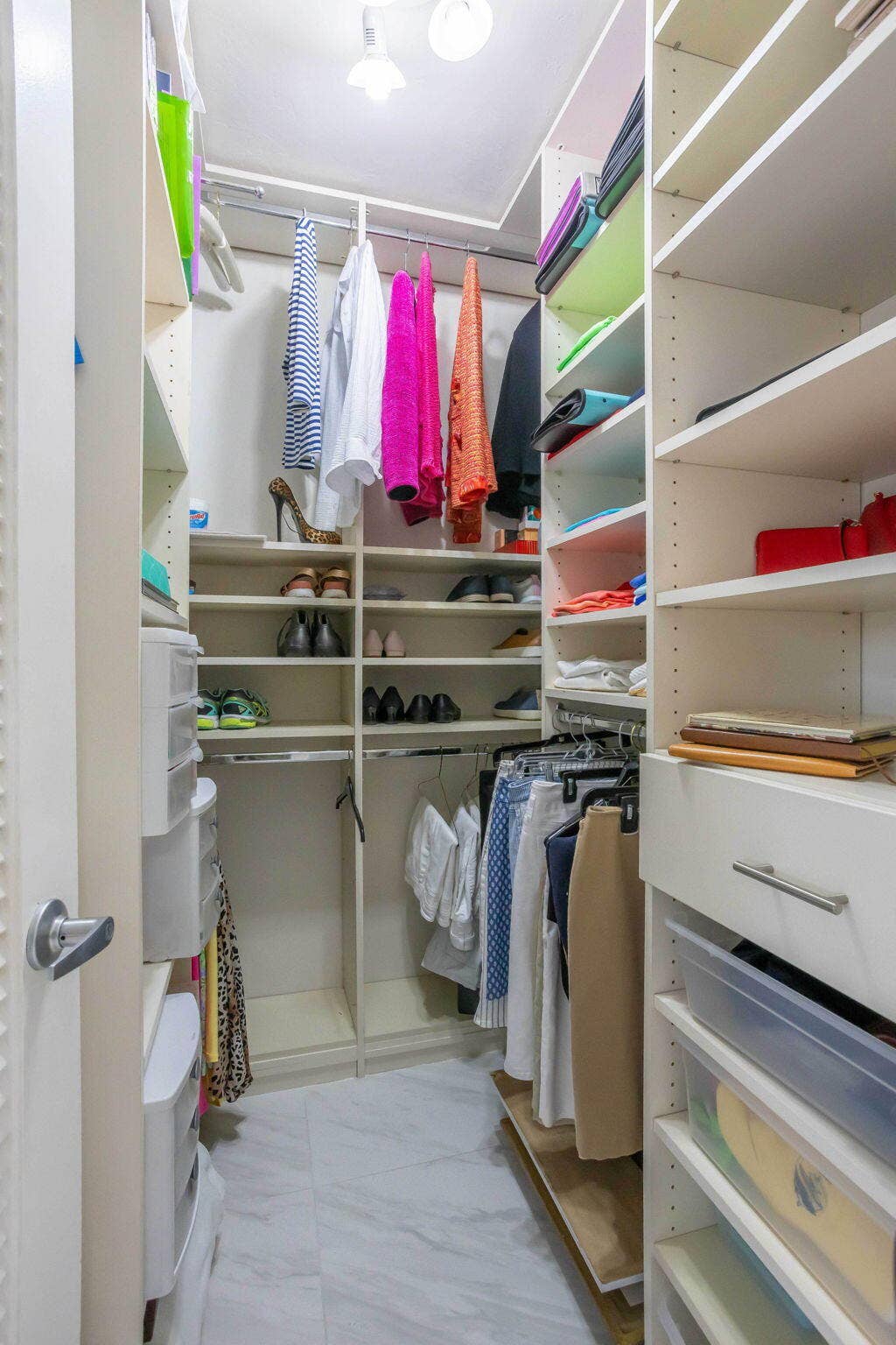 Custom built in closets throughout for ample storage