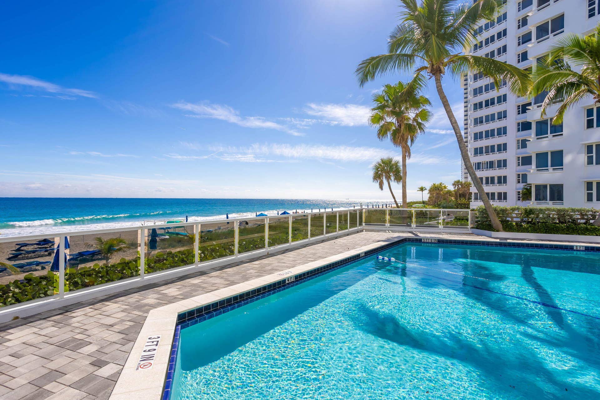 Beautiful Oceanview and salt air breezes from the pool deck