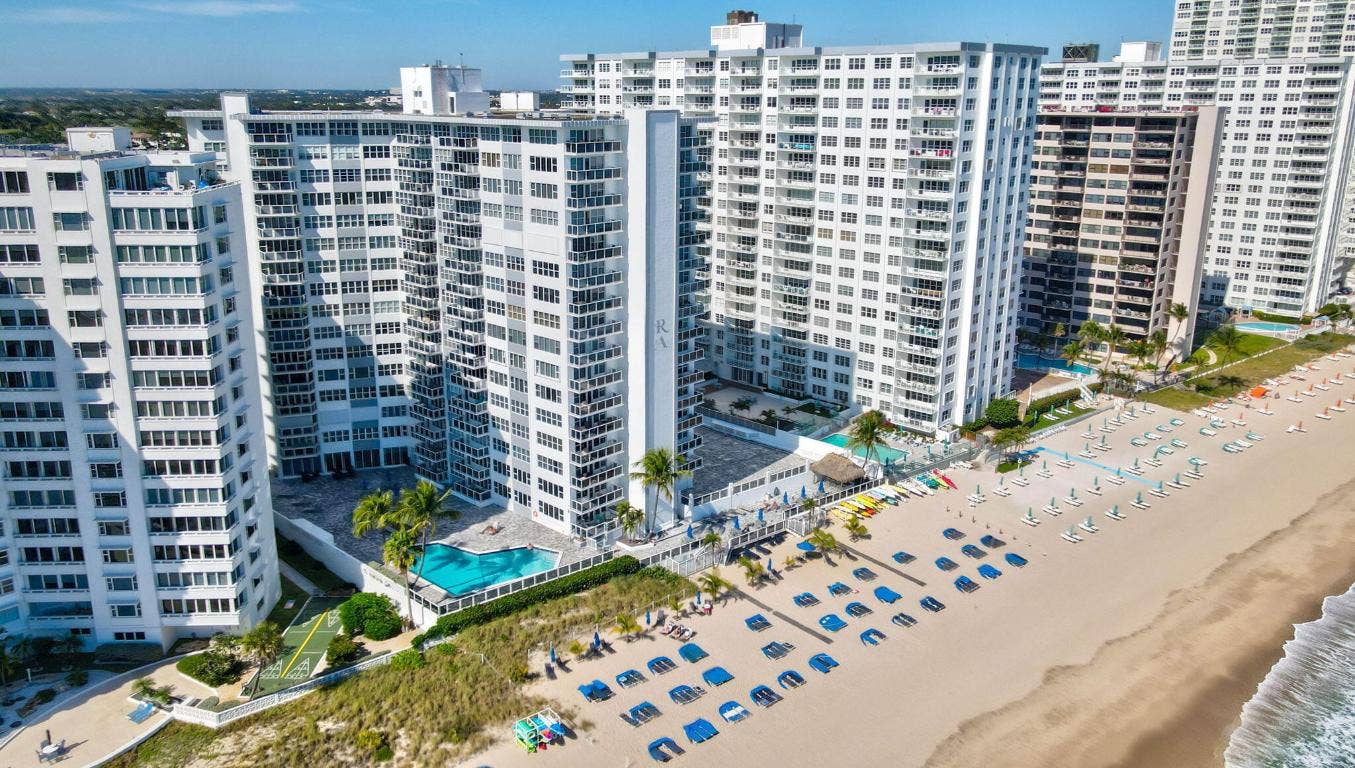 Aerial of Private Beach Area