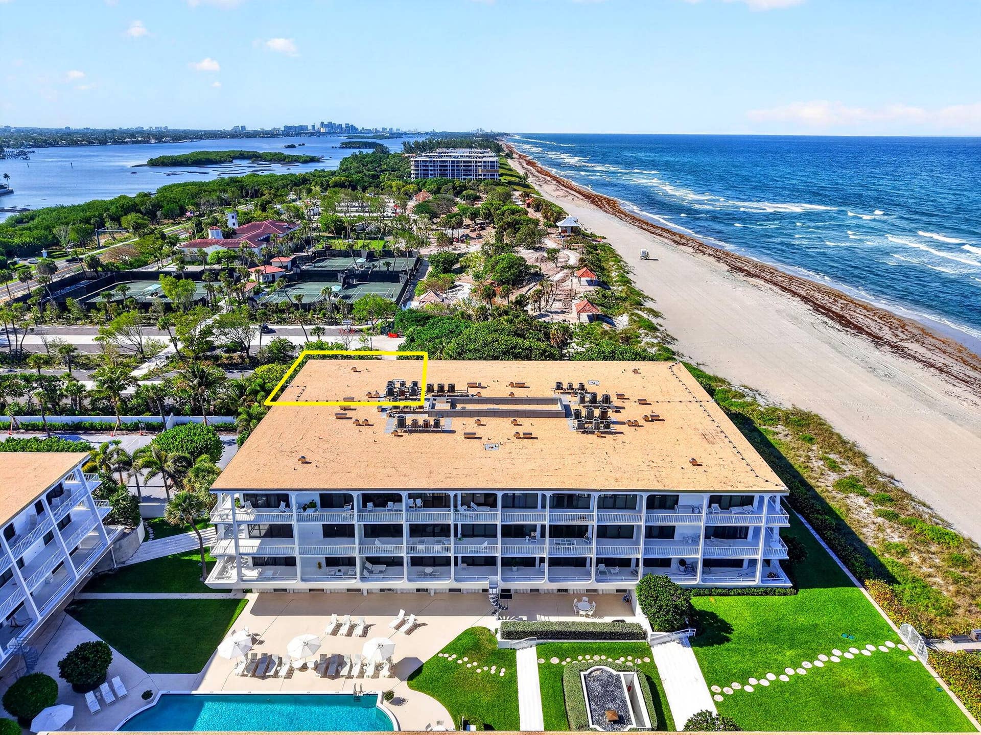 2275 S Ocean Boulevard, #305n and C11, Palm Beach, FL 33480 Top floor luxury at The Reef in Palm Beach adjacent to newly renovated Phipps Ocean Park