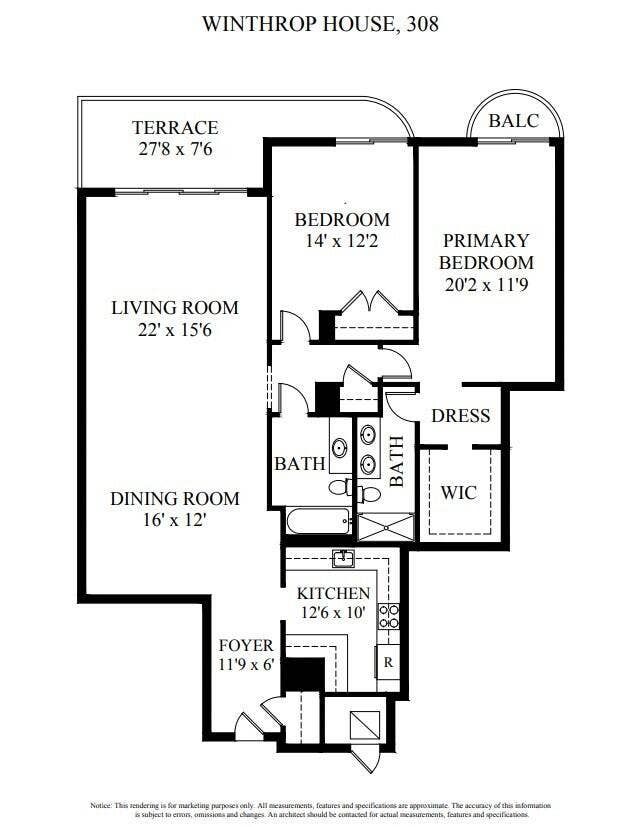 100 Worth Avenue, #308, Palm Beach, FL 33480 Floor Plan photo