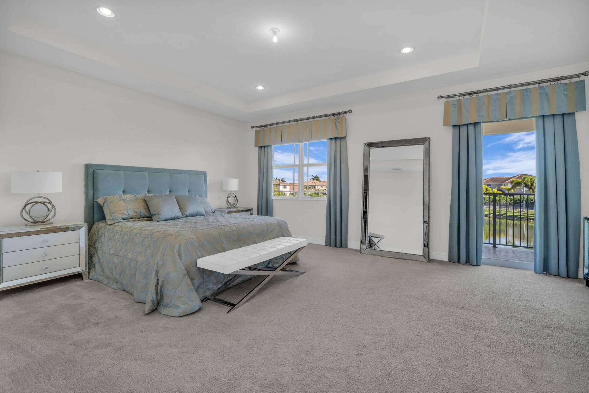 8620 Waterside Court, Parkland, FL 33076 Primary Bedroom&Balcony Door