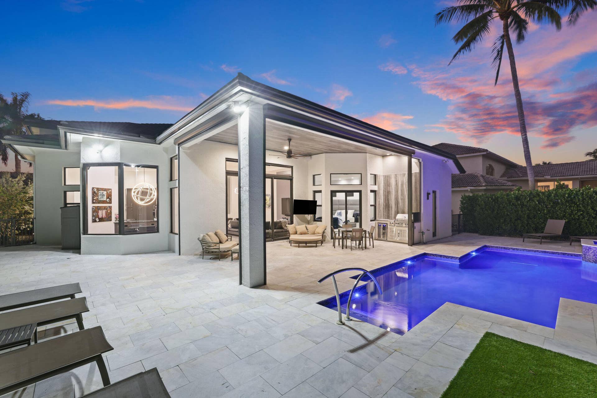 Twilight Backyard