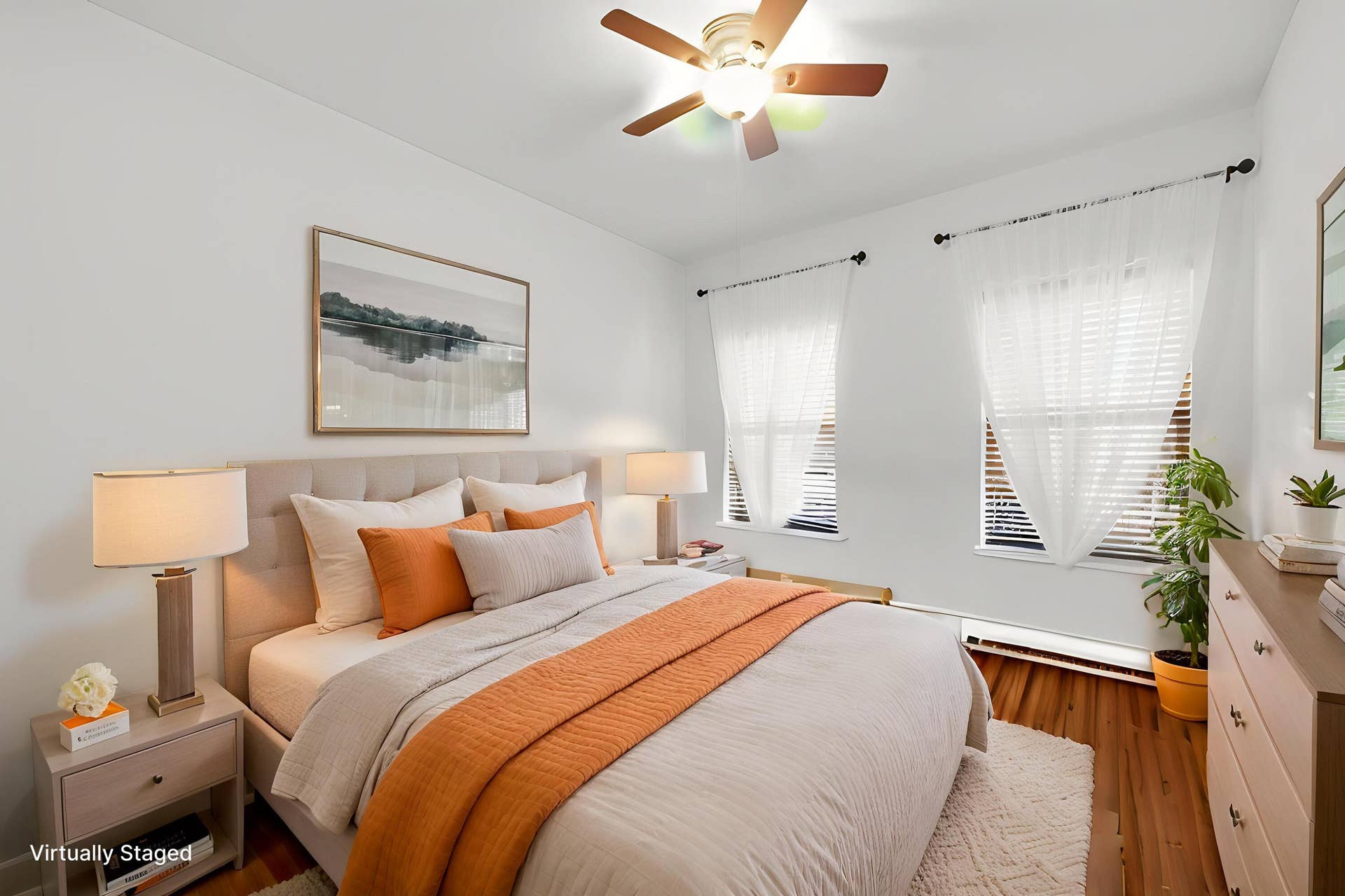 Virtually staged1st floor bedroom
