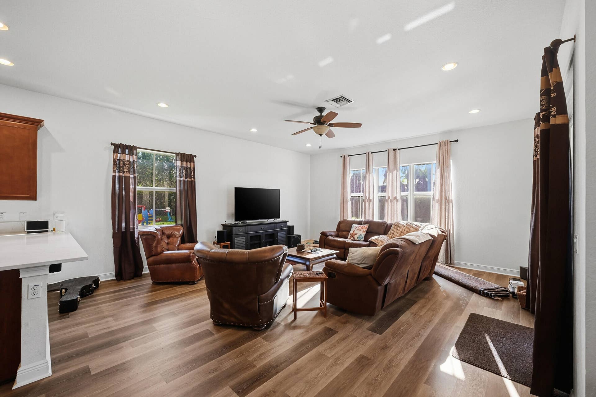 Family Room with Staging