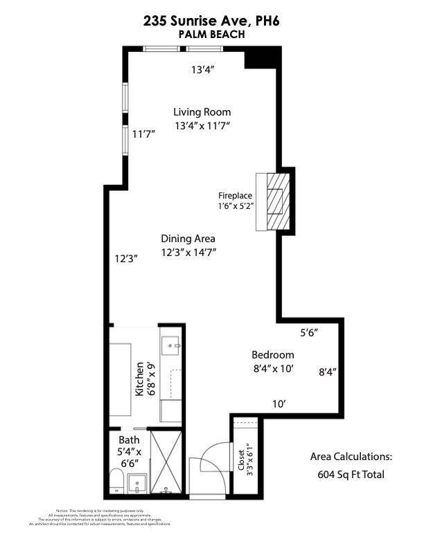 235 Sunrise Avenue, #Ph6, Palm Beach, FL 33480 235 Sunrise Ave, PH6 Floor Plan PDF