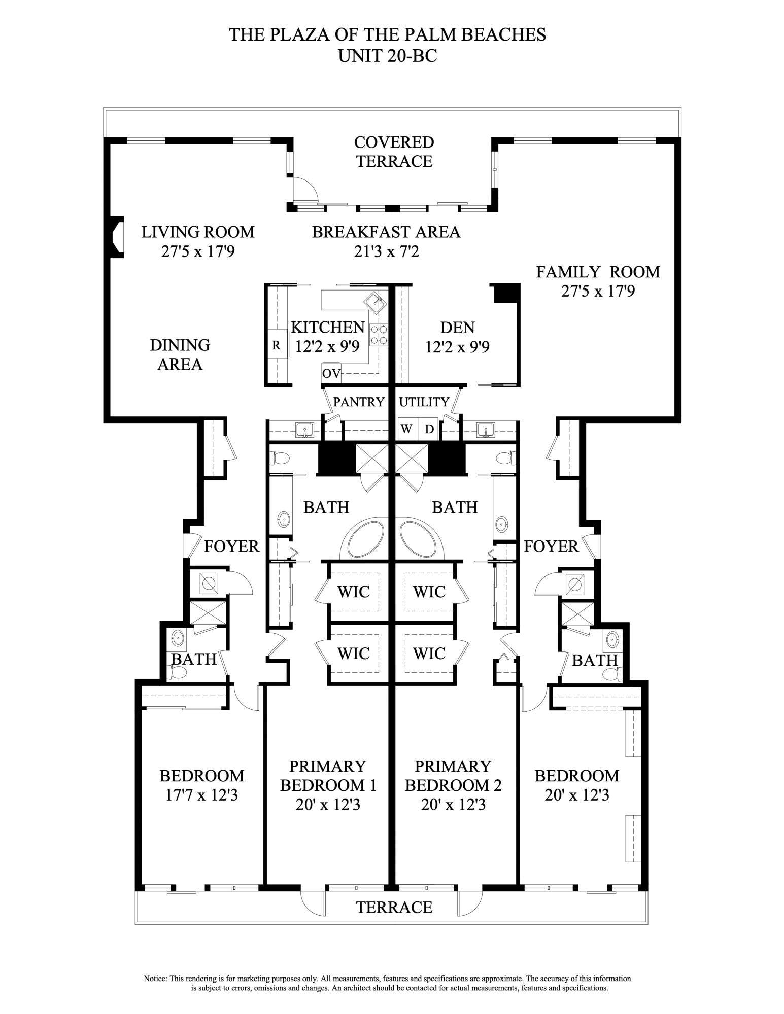 525 S Flagler Drive, #20b/c, West Palm Beach, FL 33401 THE PLAZA, 20-BC