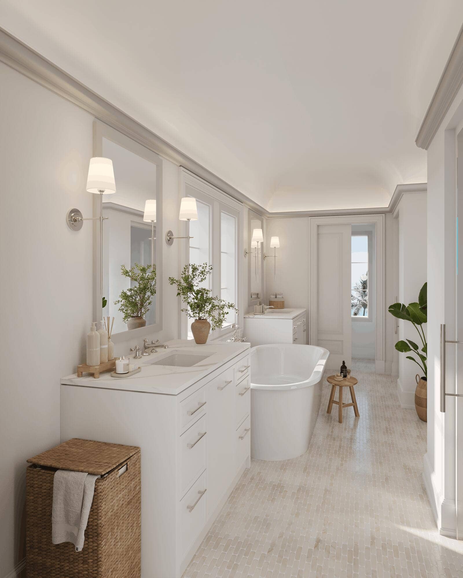 1285 North Ocean Boulevard, #Lot 1 & 2, Palm Beach, FL 33480 Primary Bathroom