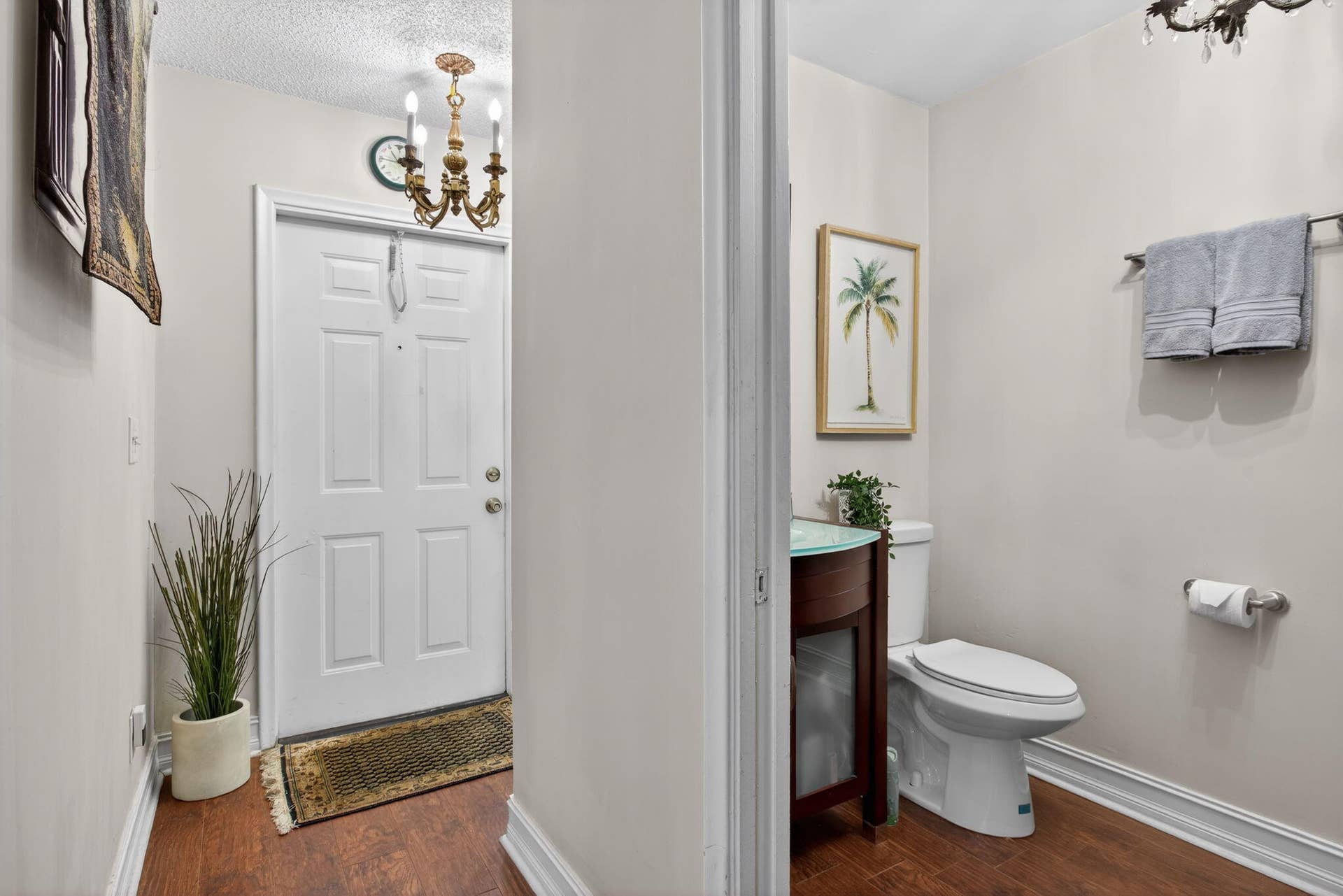 View of Entry & 1/2 Bath/Laundry Closet