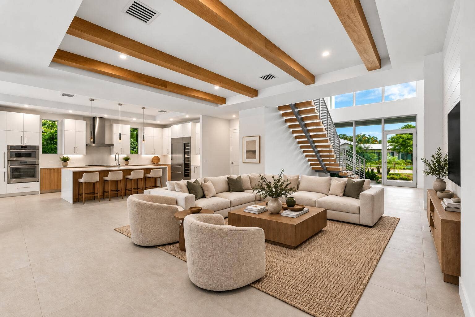 417 Lake Drive, Delray Beach, FL 33444 Airy Modern Living Space Without Console