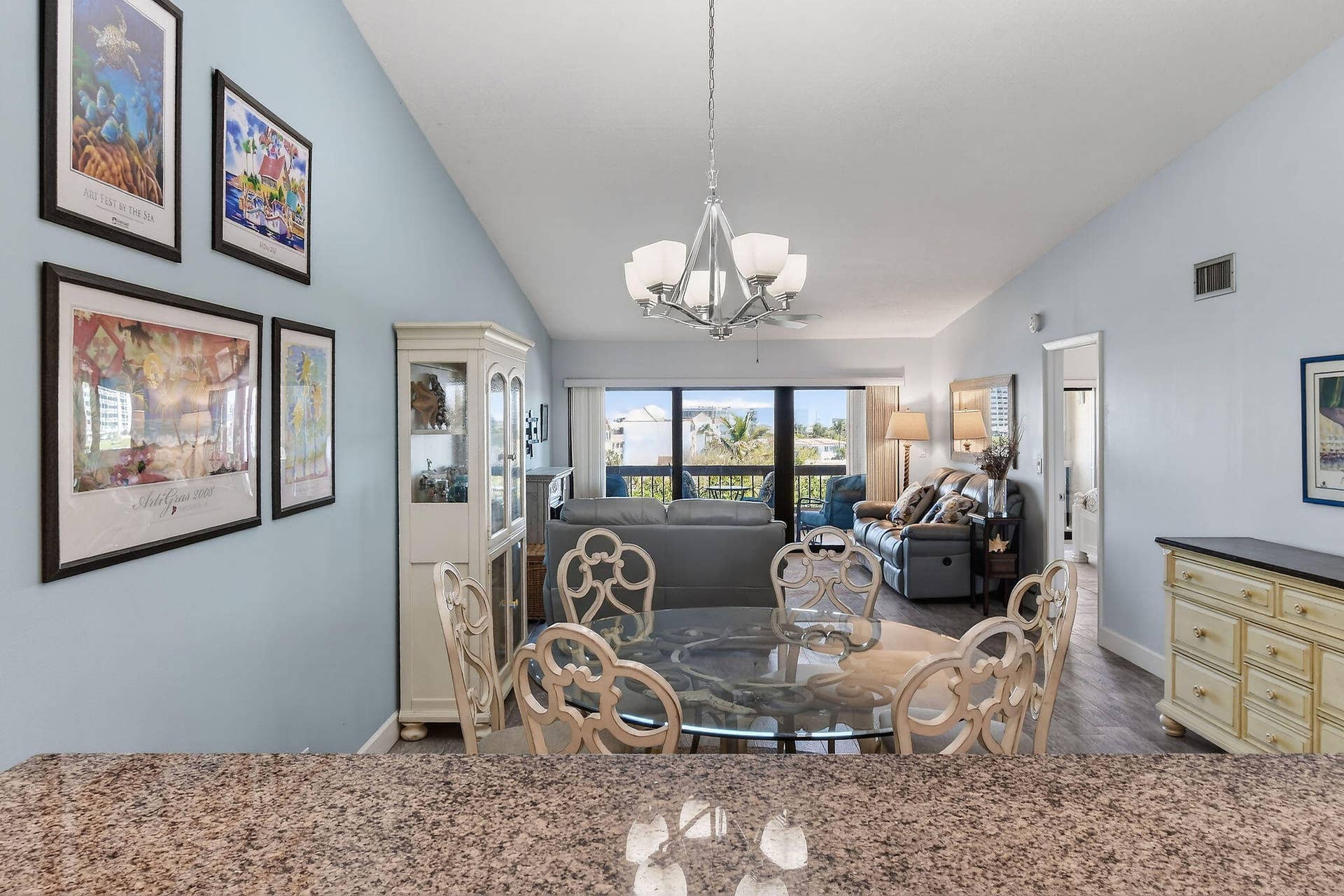 Kitchen pass through to dining and living room