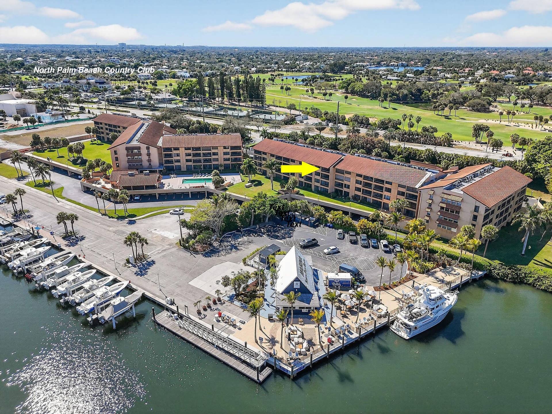Aerial looking Southwest with North Palm Beach Country Club in the background