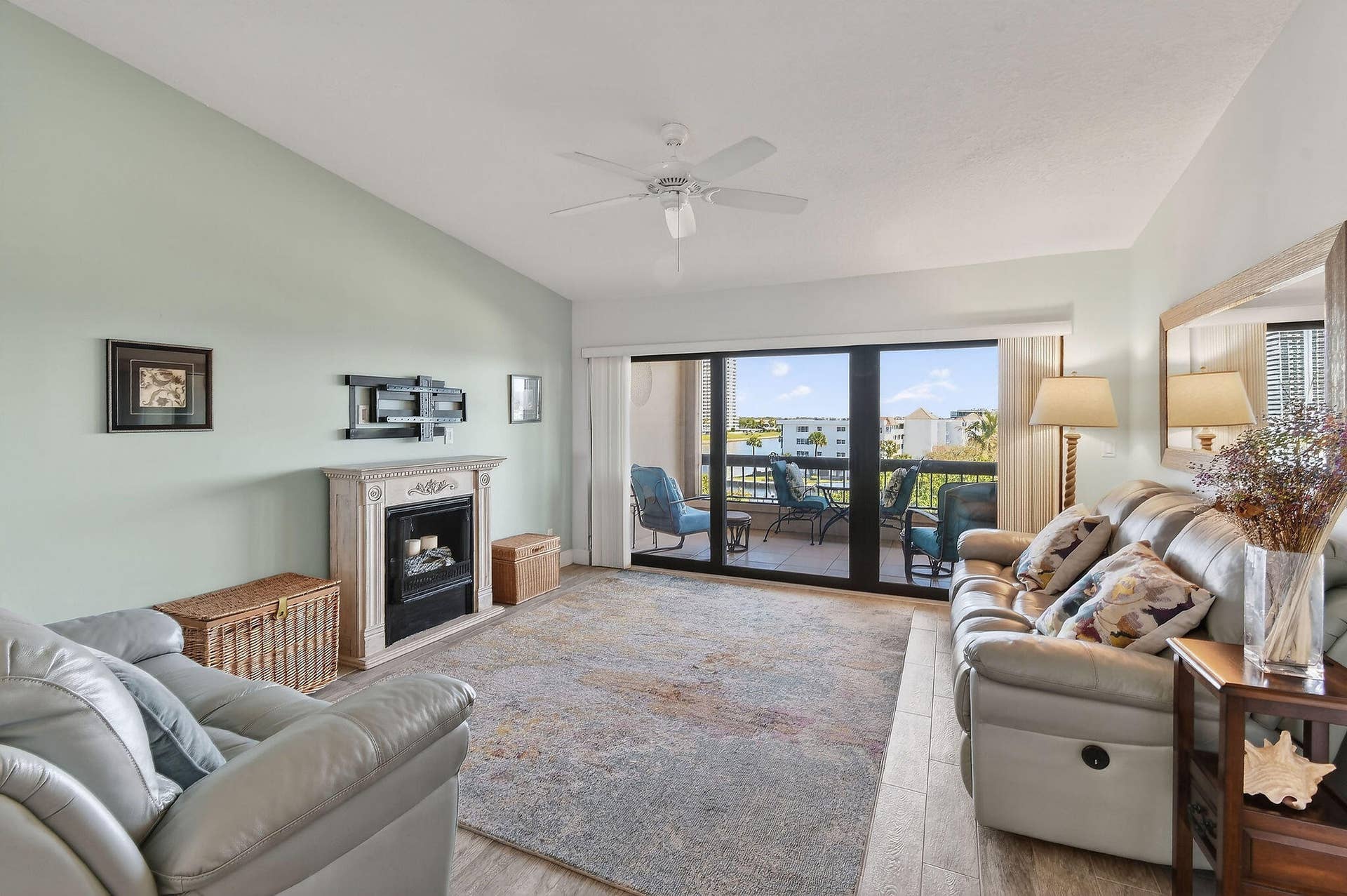 Living Room to Large Balcony