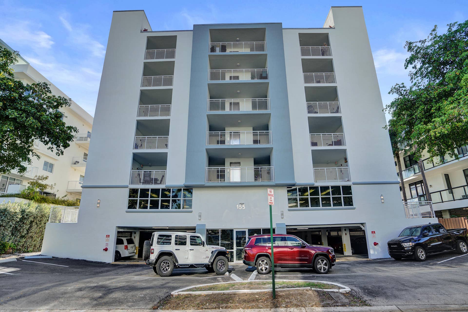 Front of building- 12 guest spaces